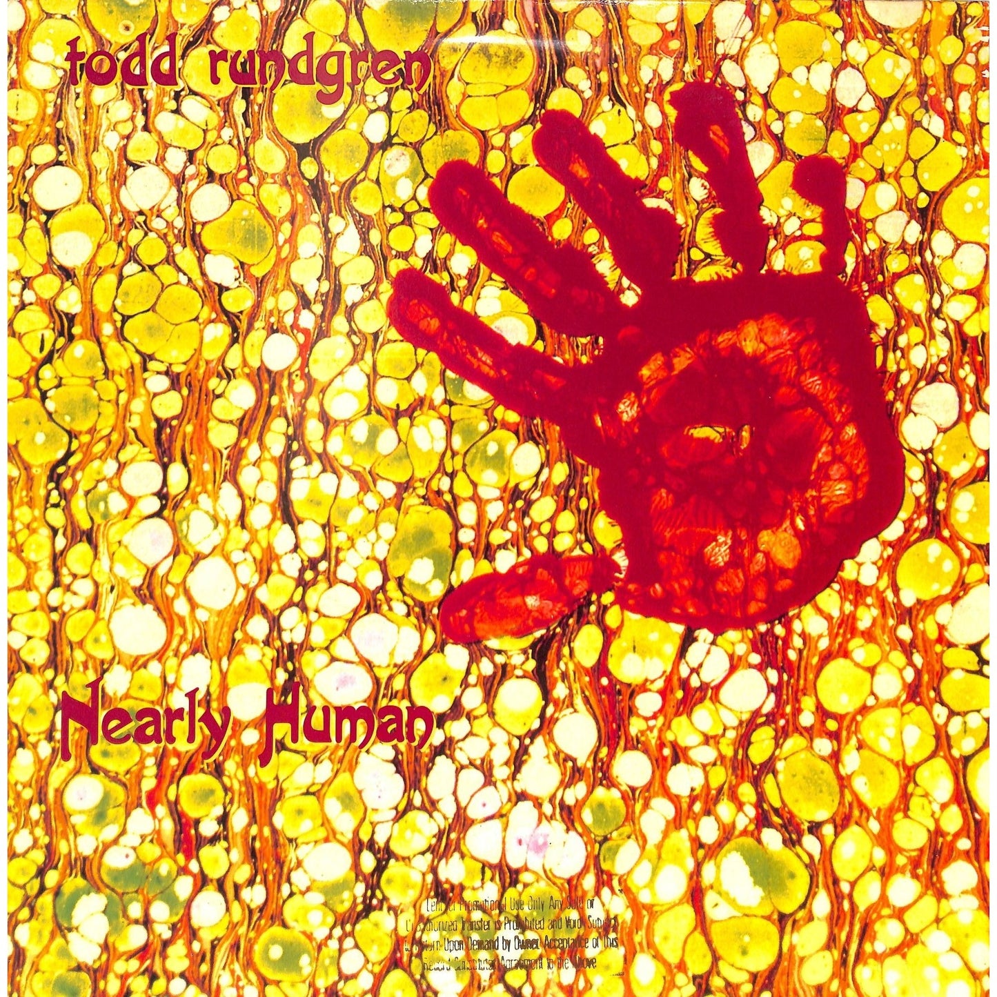 Todd Rundgren - Nearly Human Vinyl Record 9 25881-1