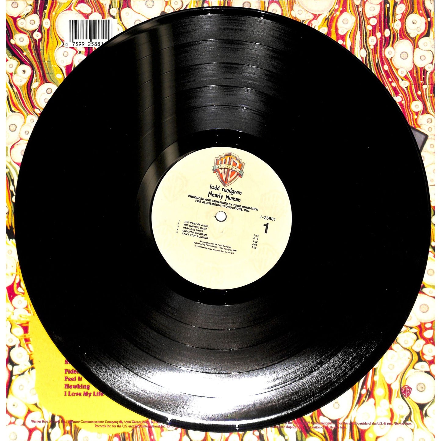 Todd Rundgren - Nearly Human Vinyl Record 9 25881-1