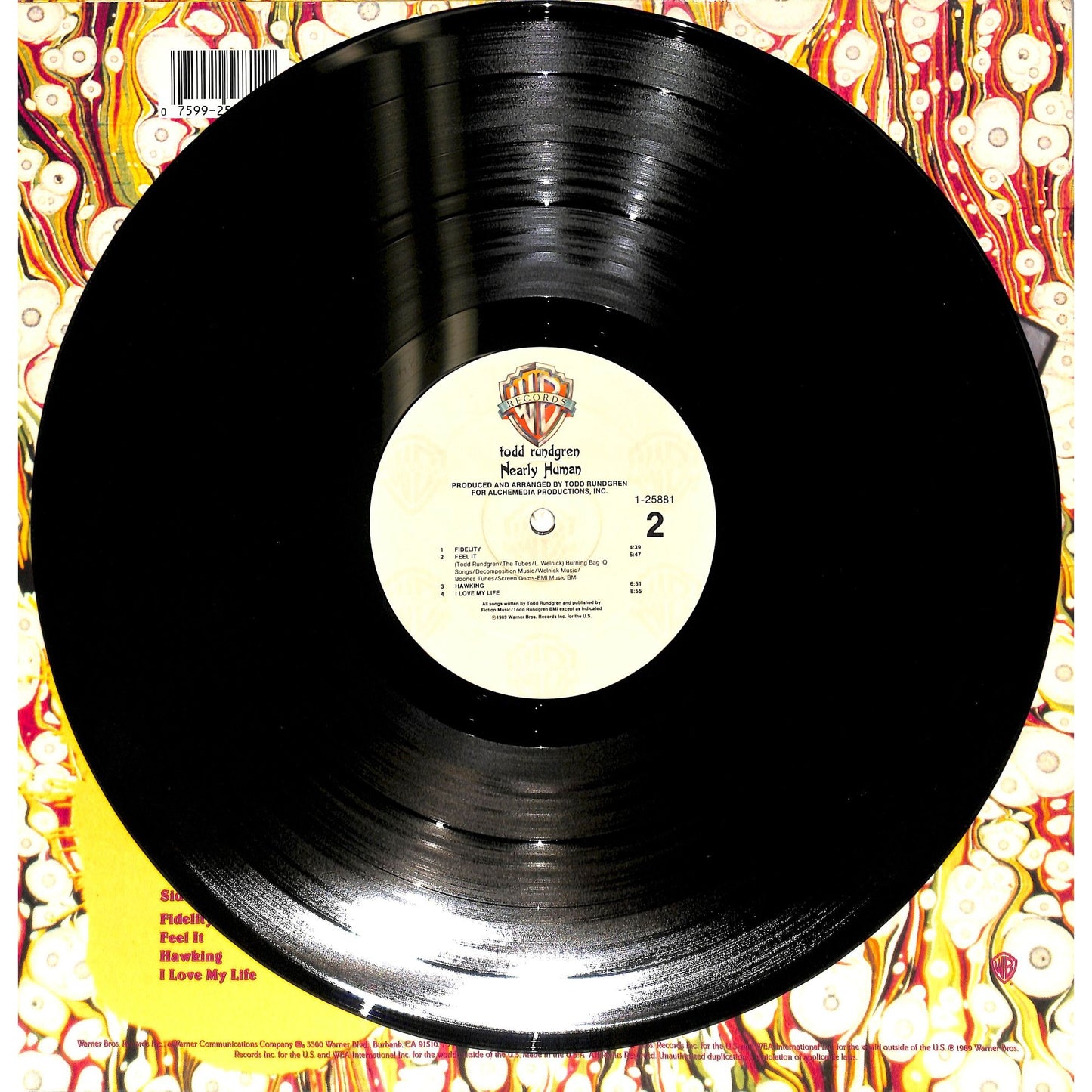 Todd Rundgren - Nearly Human Vinyl Record 9 25881-1