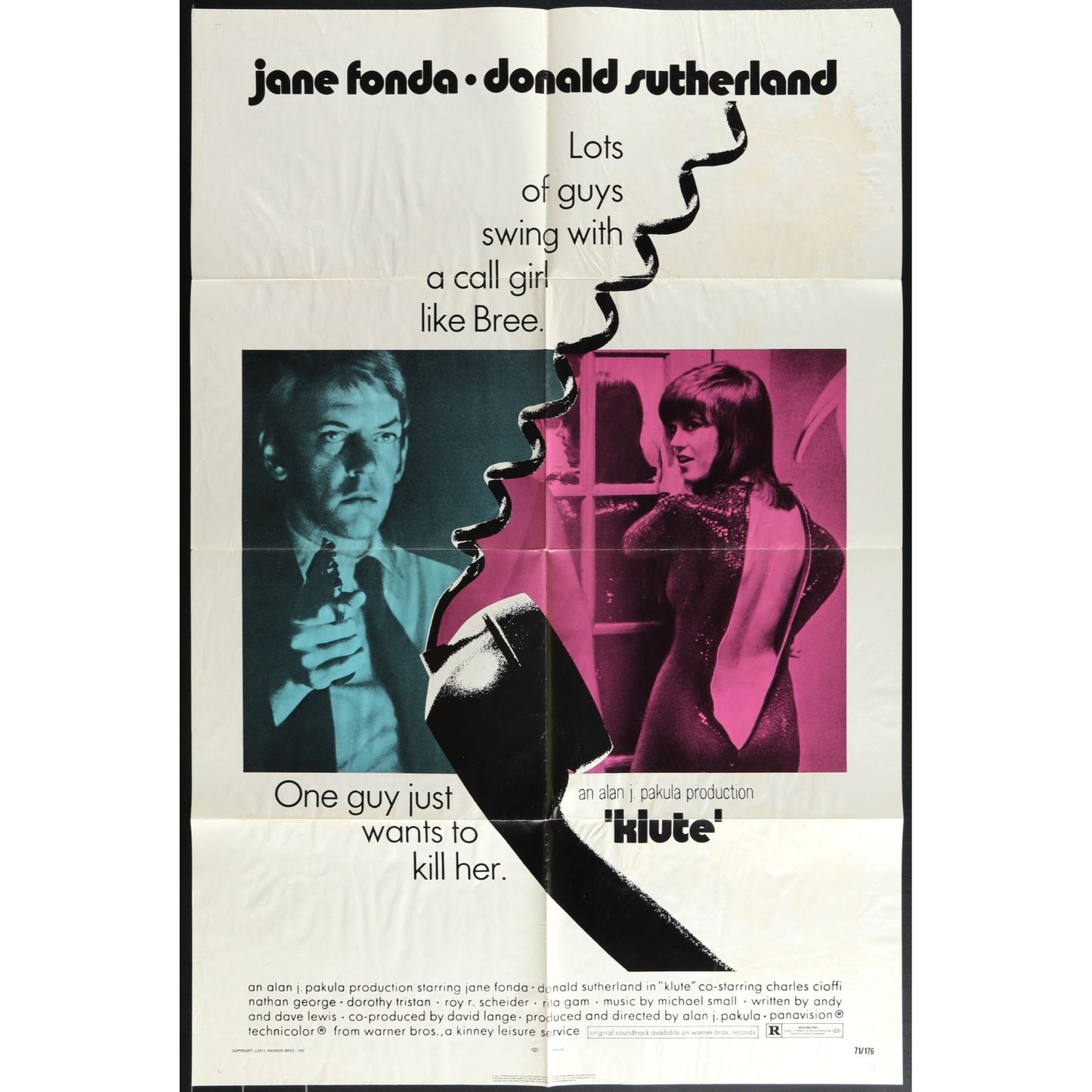 Klute (1971) Original Movie Poster Folded 27x41