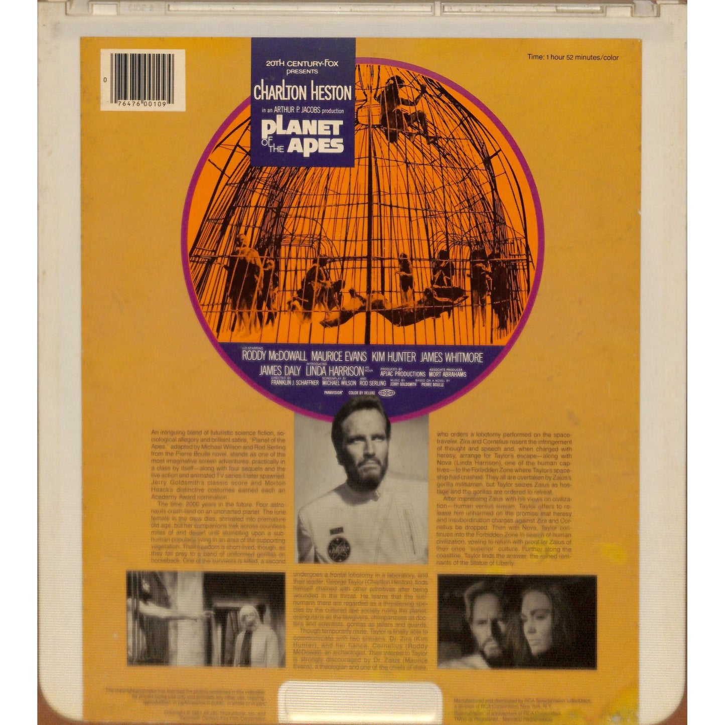 Planet of the Apes (1967) Vintage RCA CED Videodisc TESTED WORKING