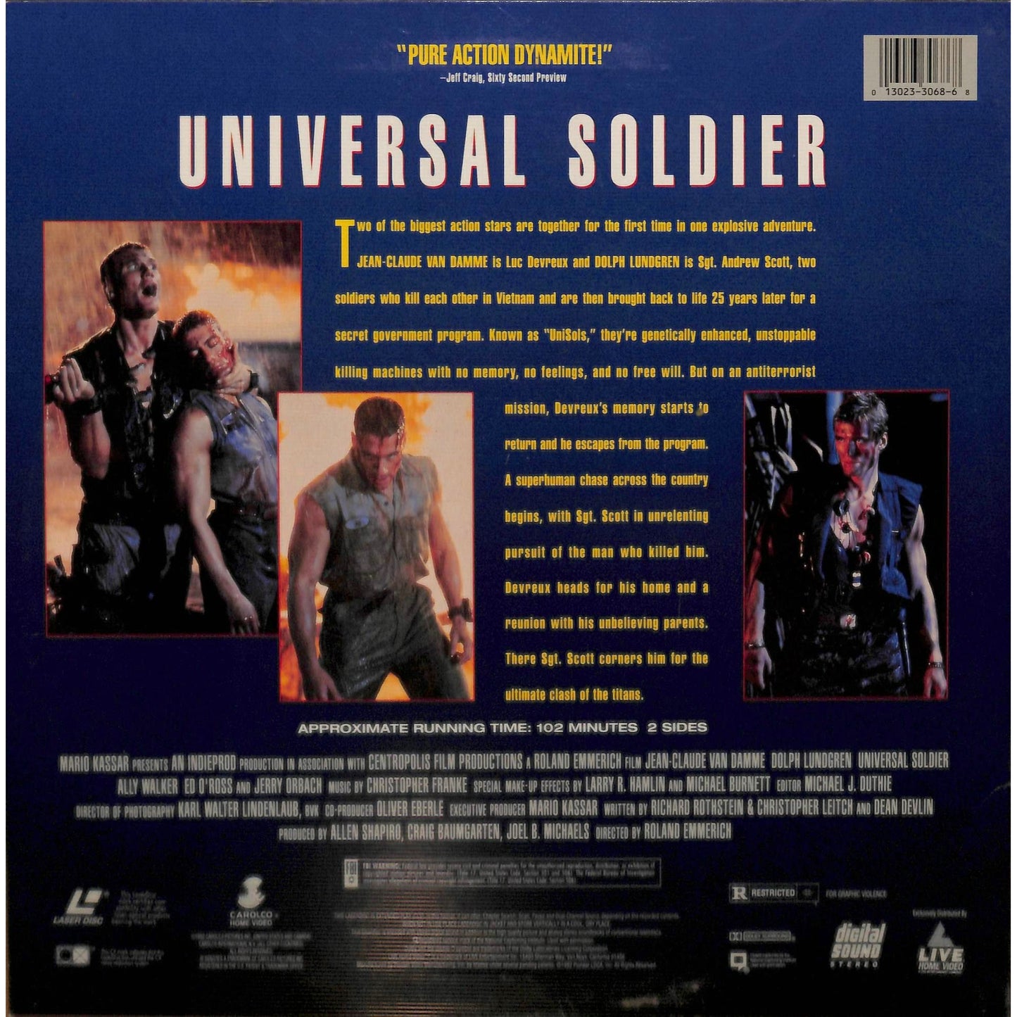Universal Soldier (1992) Laserdisc Video