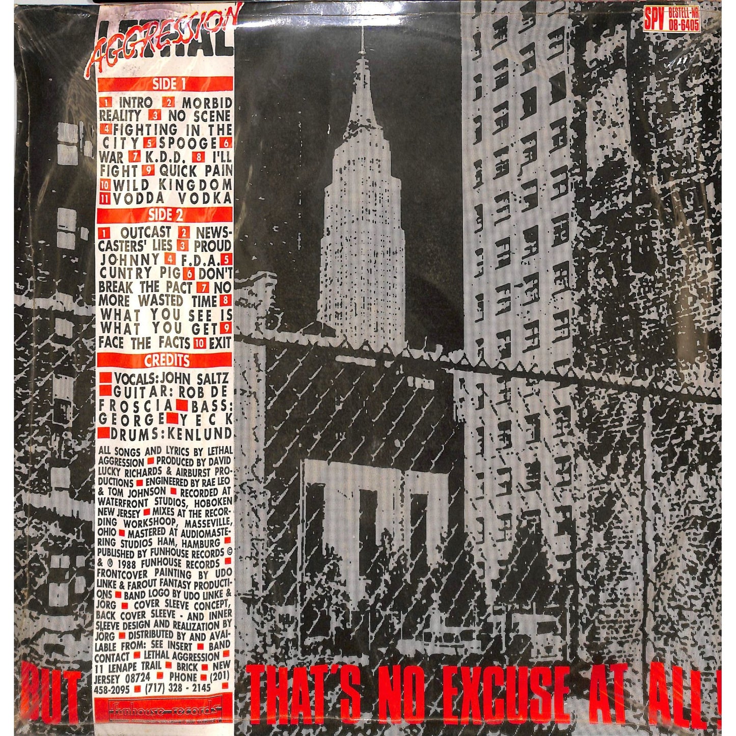 Lethal Aggression - Life Is Hard... Vinyl Record FH 12-006
