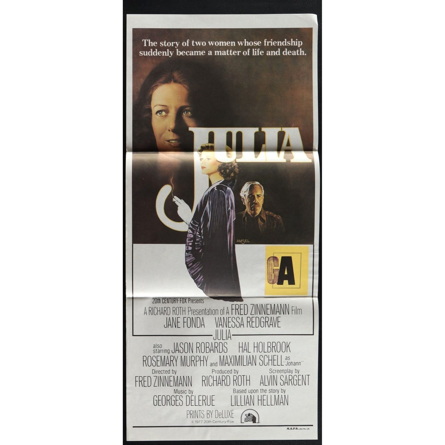 Julia (1977) Original Australian Daybill Movie Poster