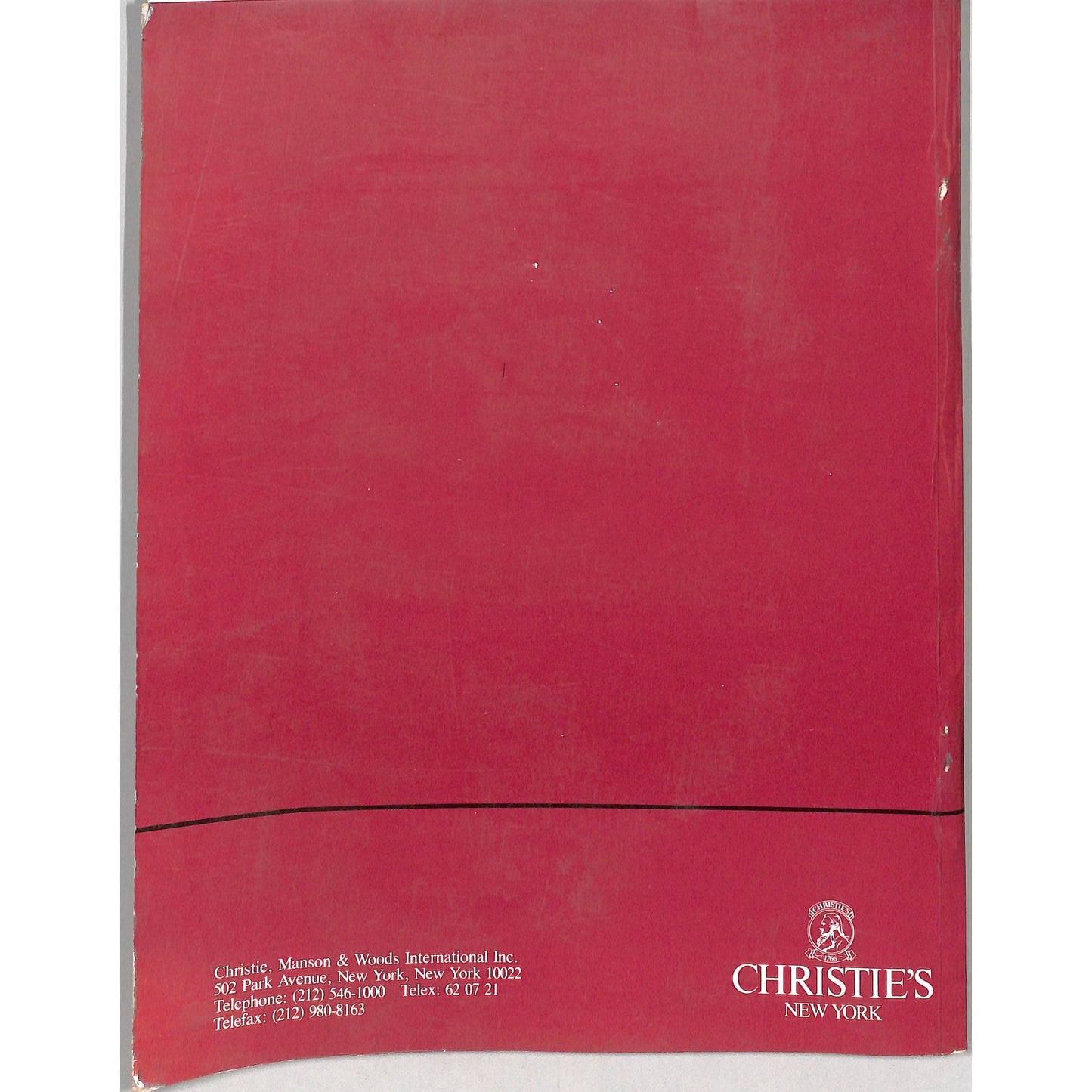 Christie's Collection of Henry P Mcilhenny Auction Catalog May 21, 1987