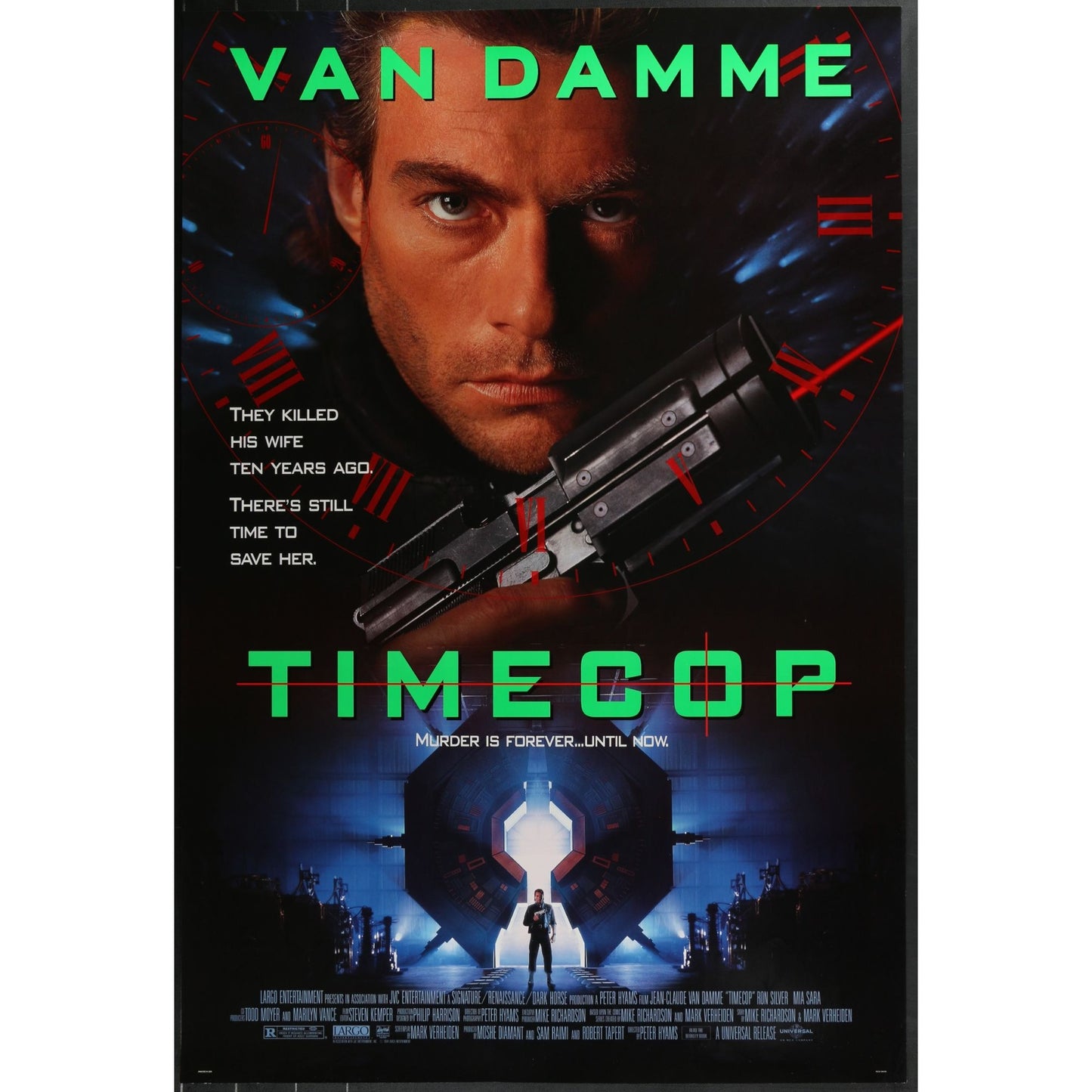 Timecop (1994) Original Single-sided Movie Poster Rolled 27x40