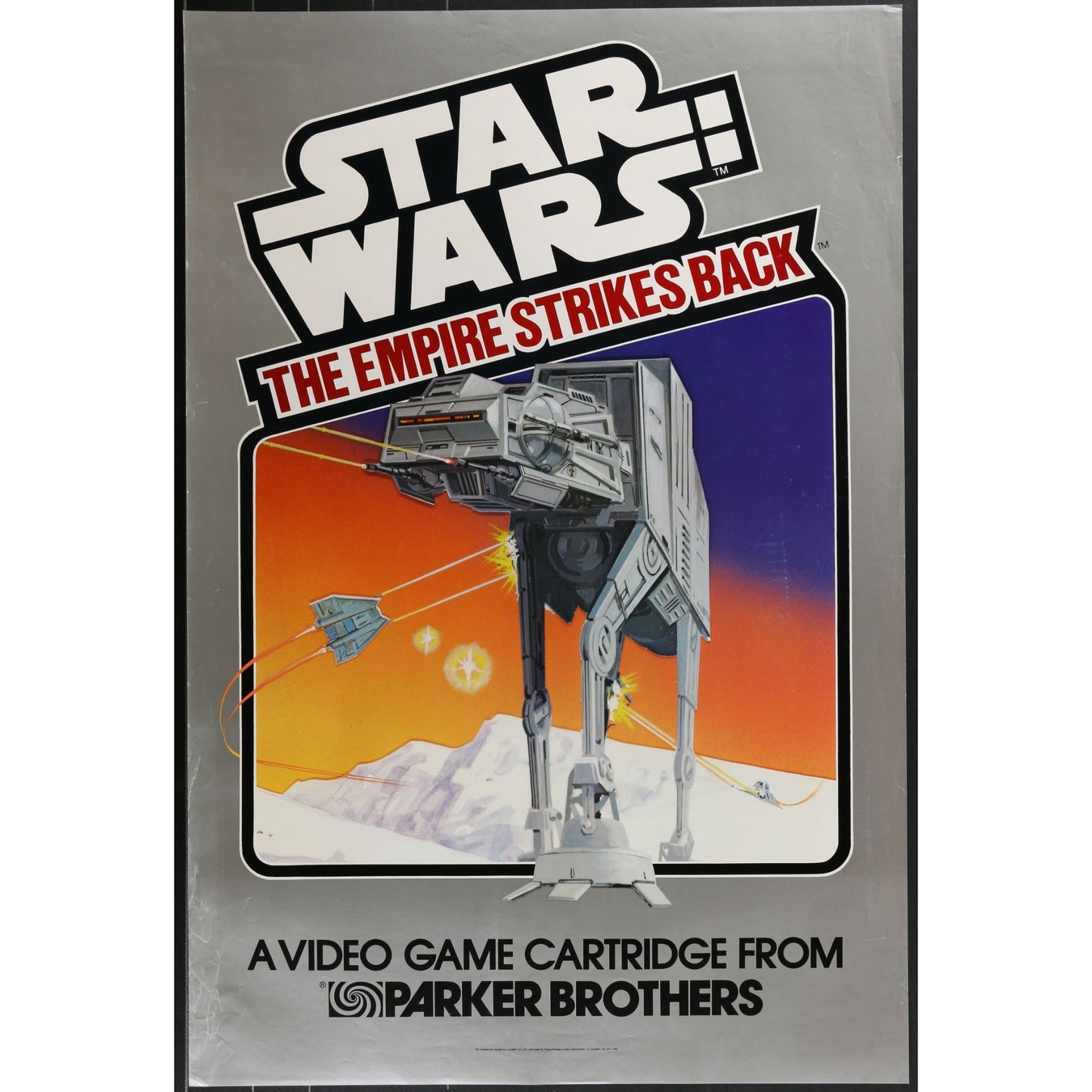 The Empire Strikes Back (1982) Original Video Game Advertising Poster 24x36