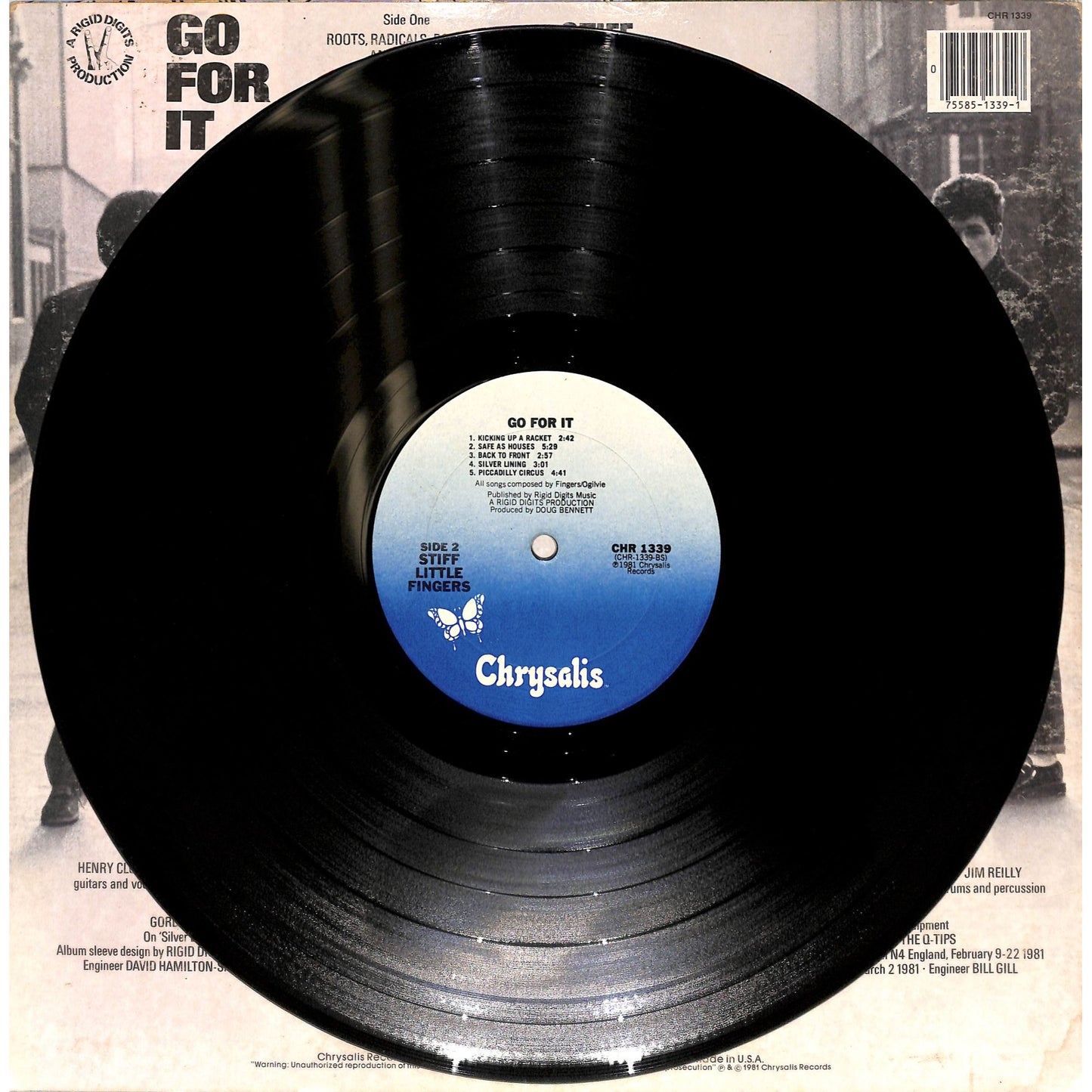 Stiff Little Fingers - Go For It Vinyl Record CHR 1339
