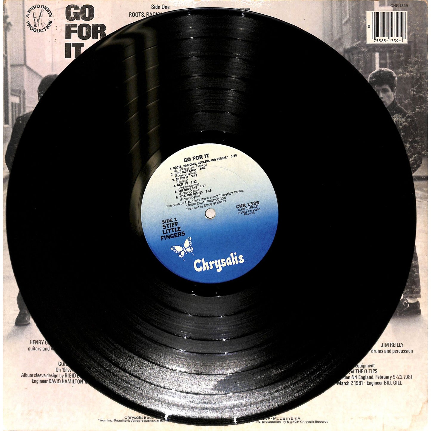 Stiff Little Fingers - Go For It Vinyl Record CHR 1339