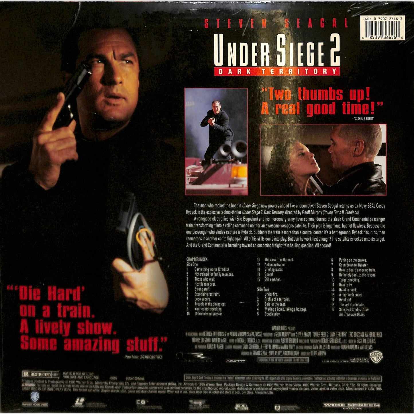 Under Siege 2: Dark Territory (1995) Sealed Laserdisc