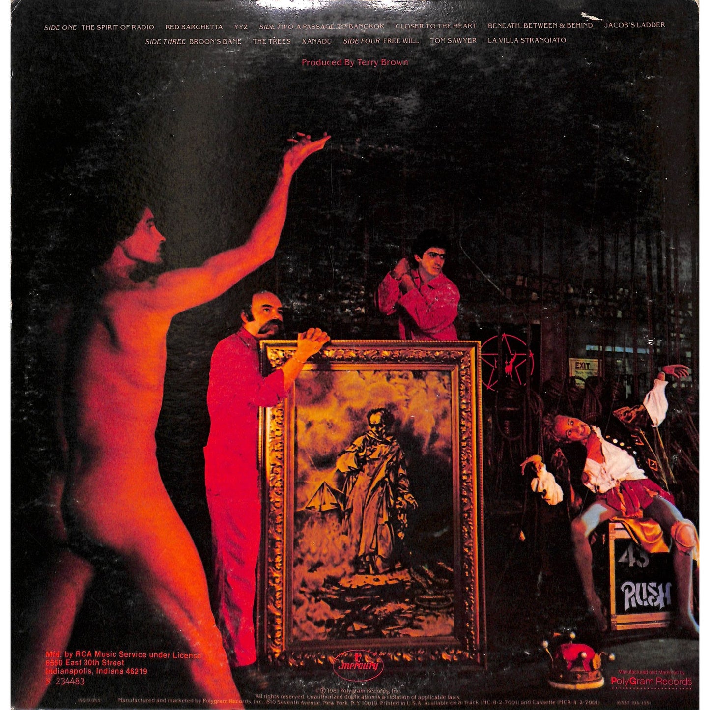 Rush - Exit... Stage Left 2LP Vinyl Album SRM-2-7001