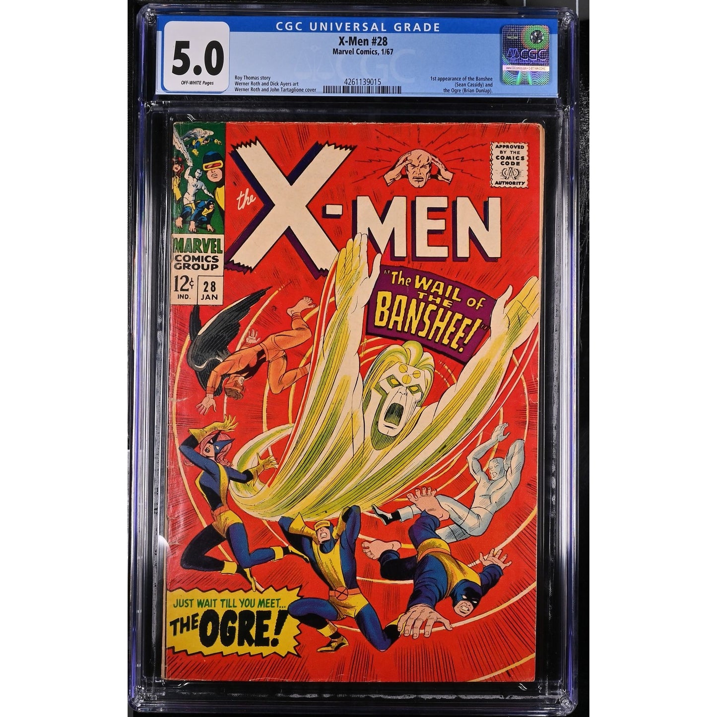 X-Men #28 (1967) CGC 5.0 First Appearance of The Banshee