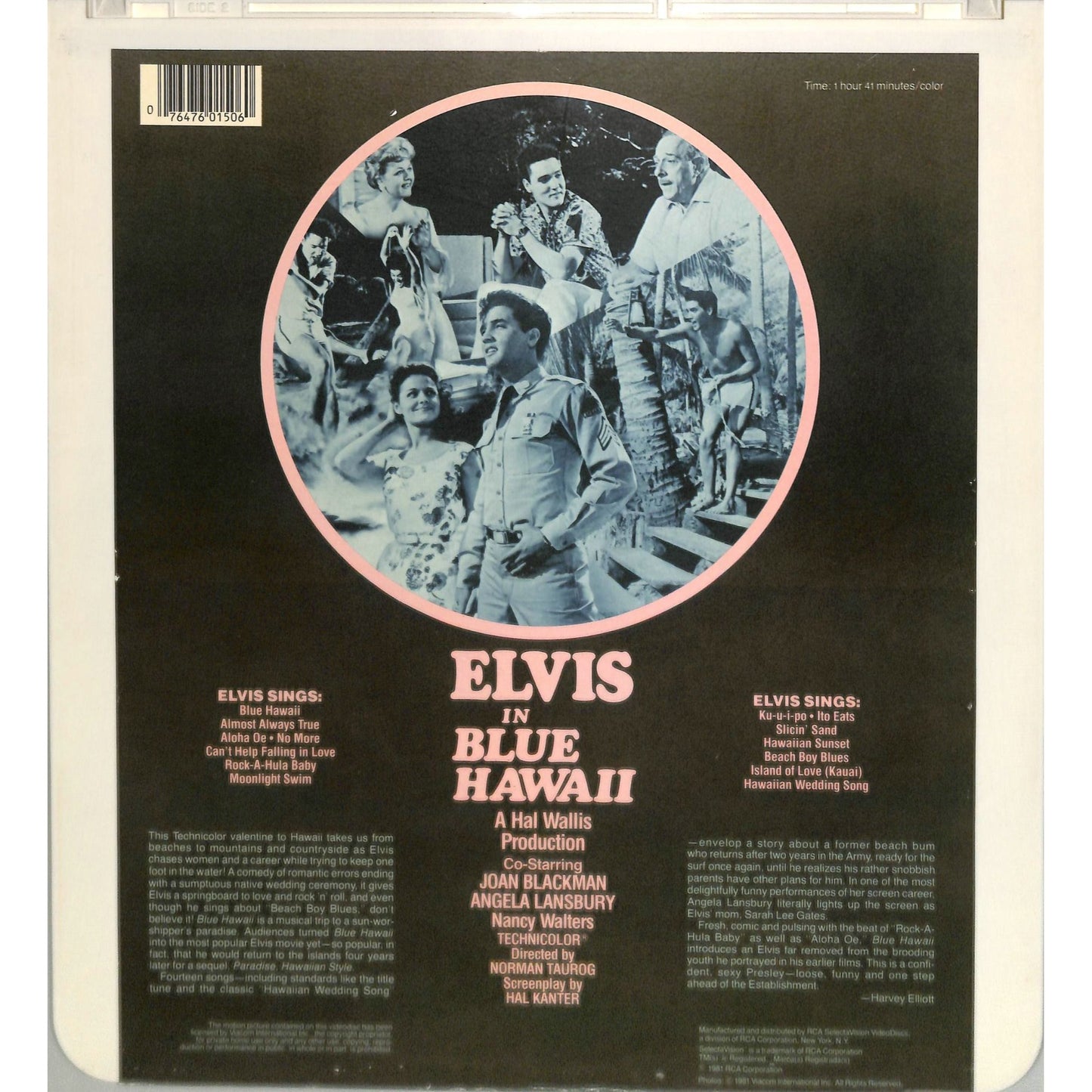 Blue Hawaii (1961) Vintage CED Videodisc