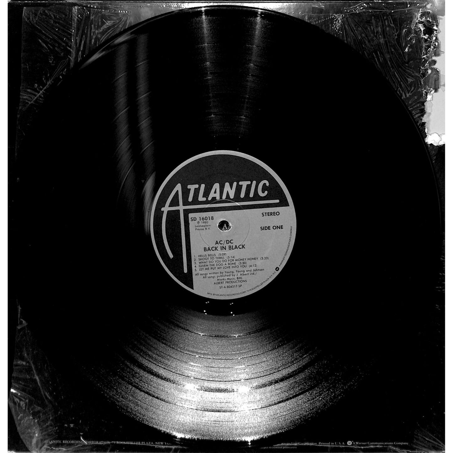 AC/DC - Back In Black Vinyl Record SD 16018