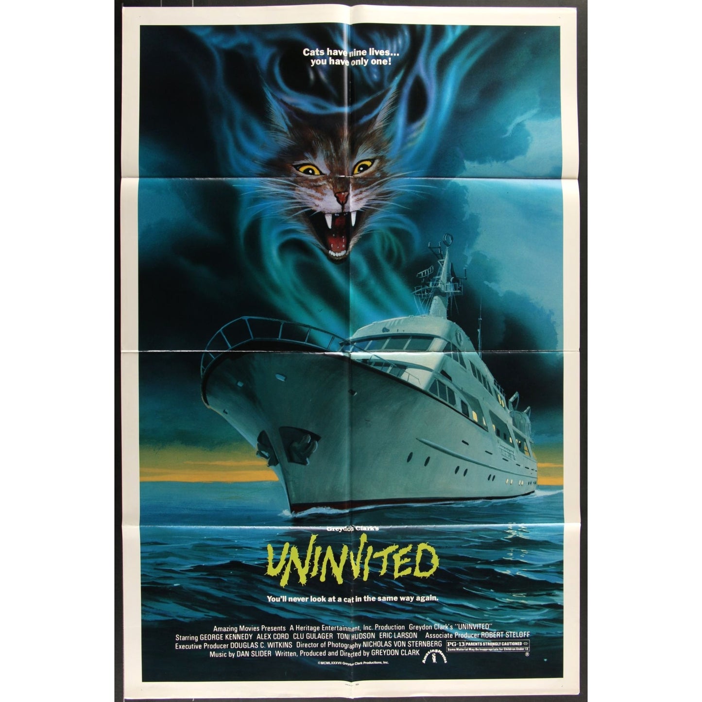 Uninvited (1988) Original Movie Poster Folded 27x41