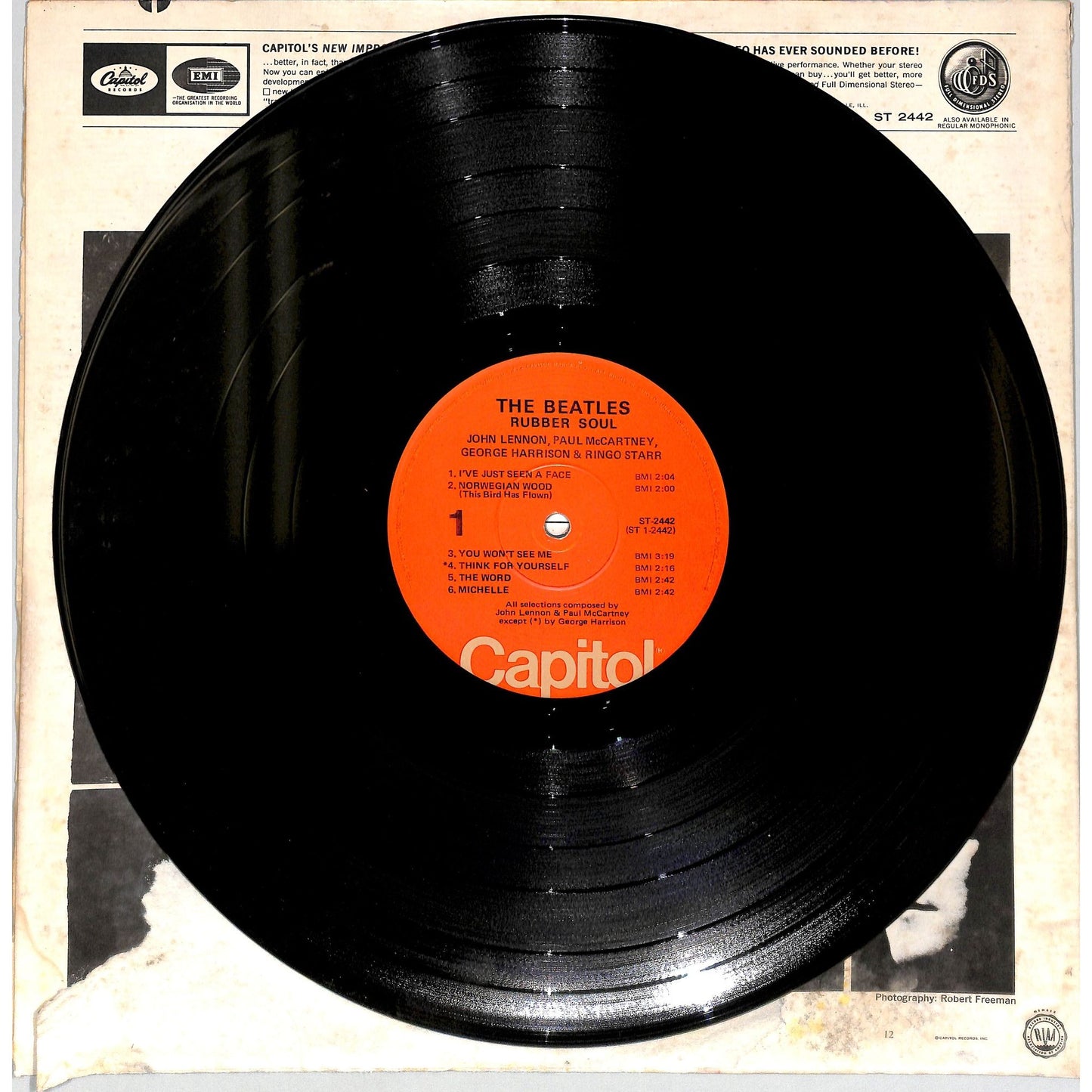 The Beatles - Rubber Soul Vinyl Record ST-2442