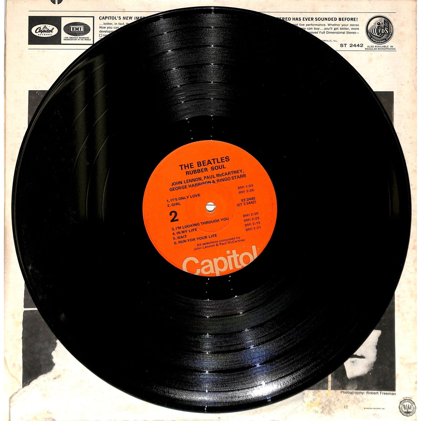 The Beatles - Rubber Soul Vinyl Record ST-2442