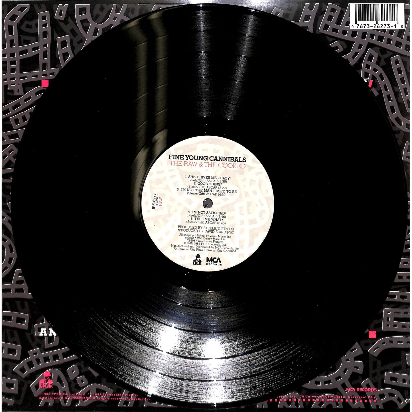 Fine Young Cannibals - The Raw & The Cooked Vinyl Record IRS 6273