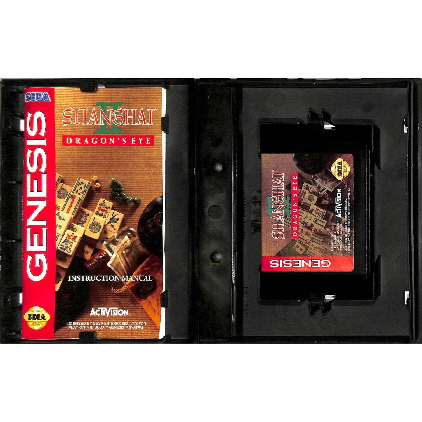 Shanghai II: Dragon's Eye (1993) Sega Genesis Cartridge Complete in Box