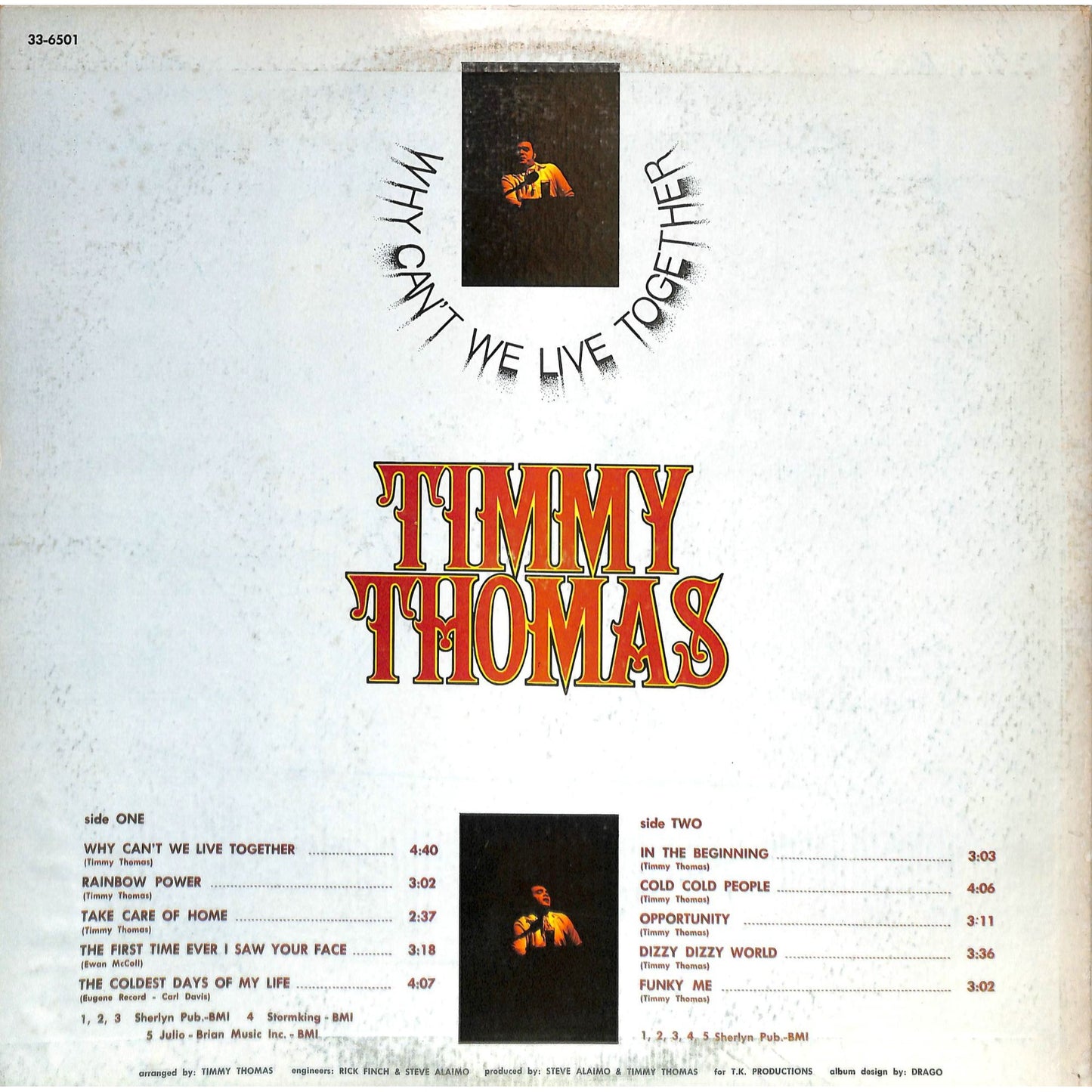 Timmy Thomas - Why Can't We Live Together (1972) Vinyl Record ST-6501