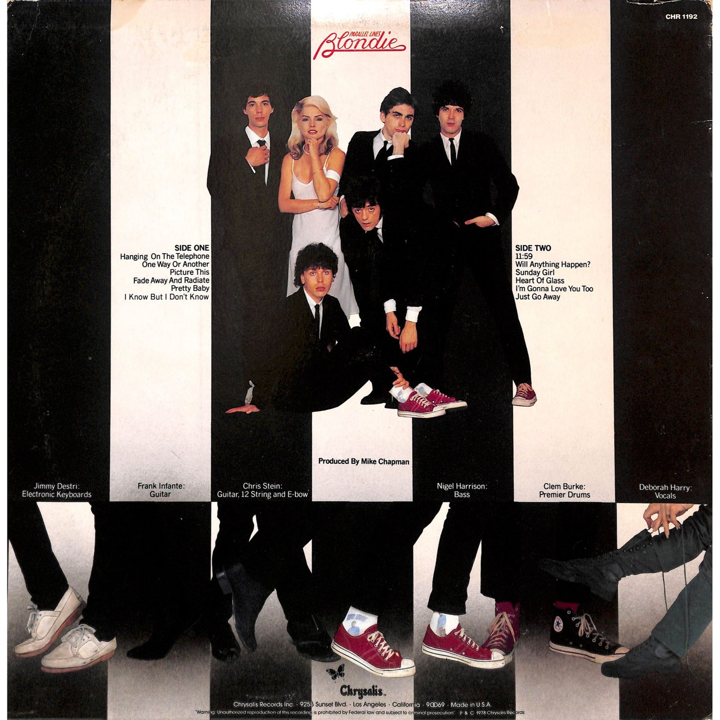 Blondie - Parallel Lines Vinyl Record CHR 1192
