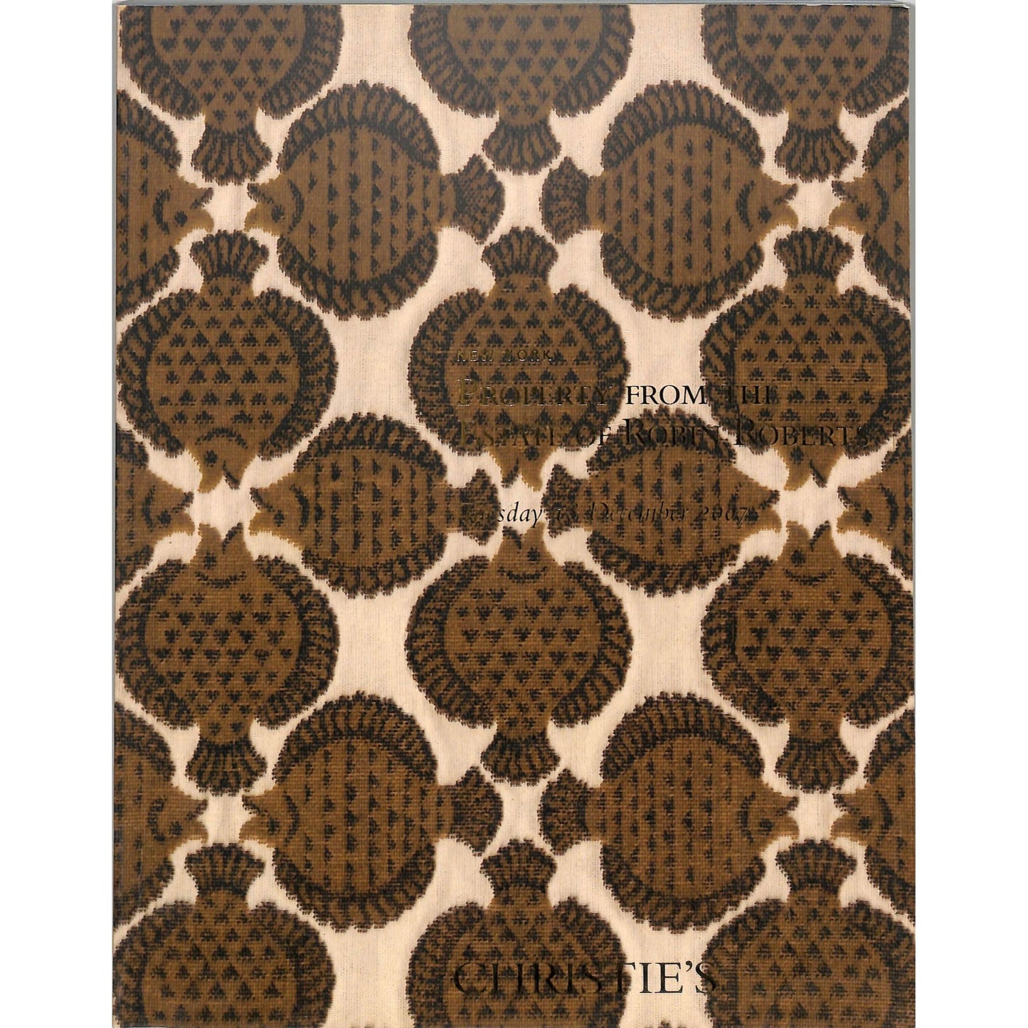 Christie's Estate of Robin Roberts Auction Catalog December 18, 2007