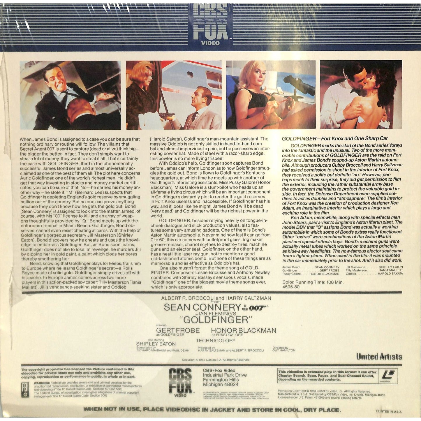 Goldfinger (1964) Laserdisc