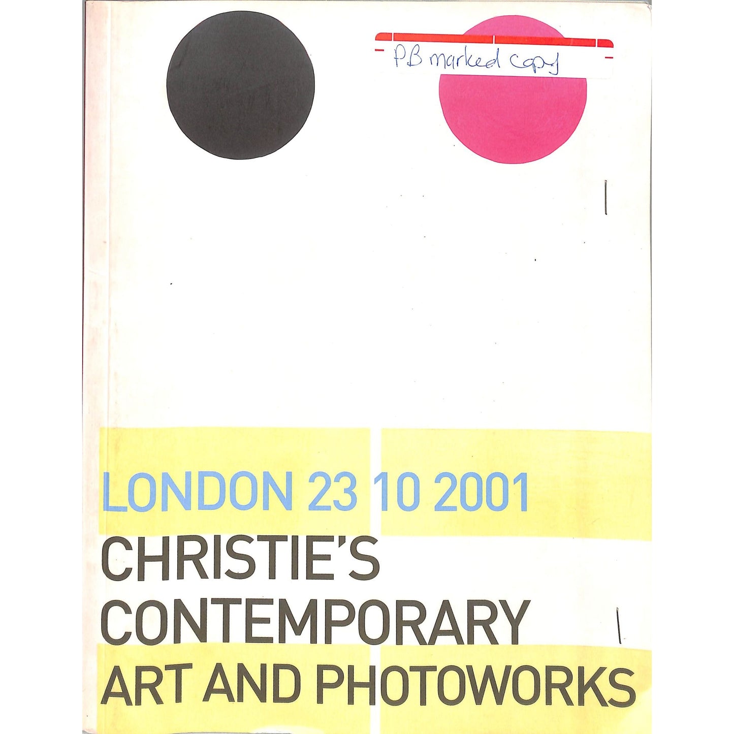 Christie's Contemporary Art Auction Catalog October 23, 2001