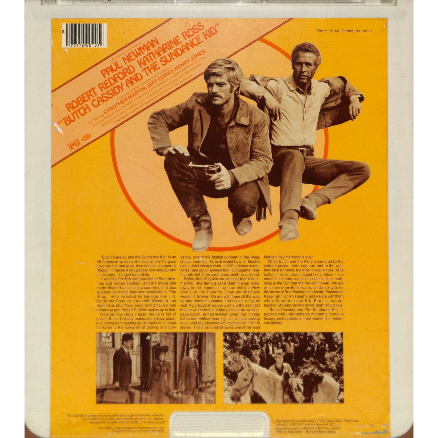 Butch Cassidy and The Sundance Kid (1969) CED RCA SelectaVision TESTED WORKING