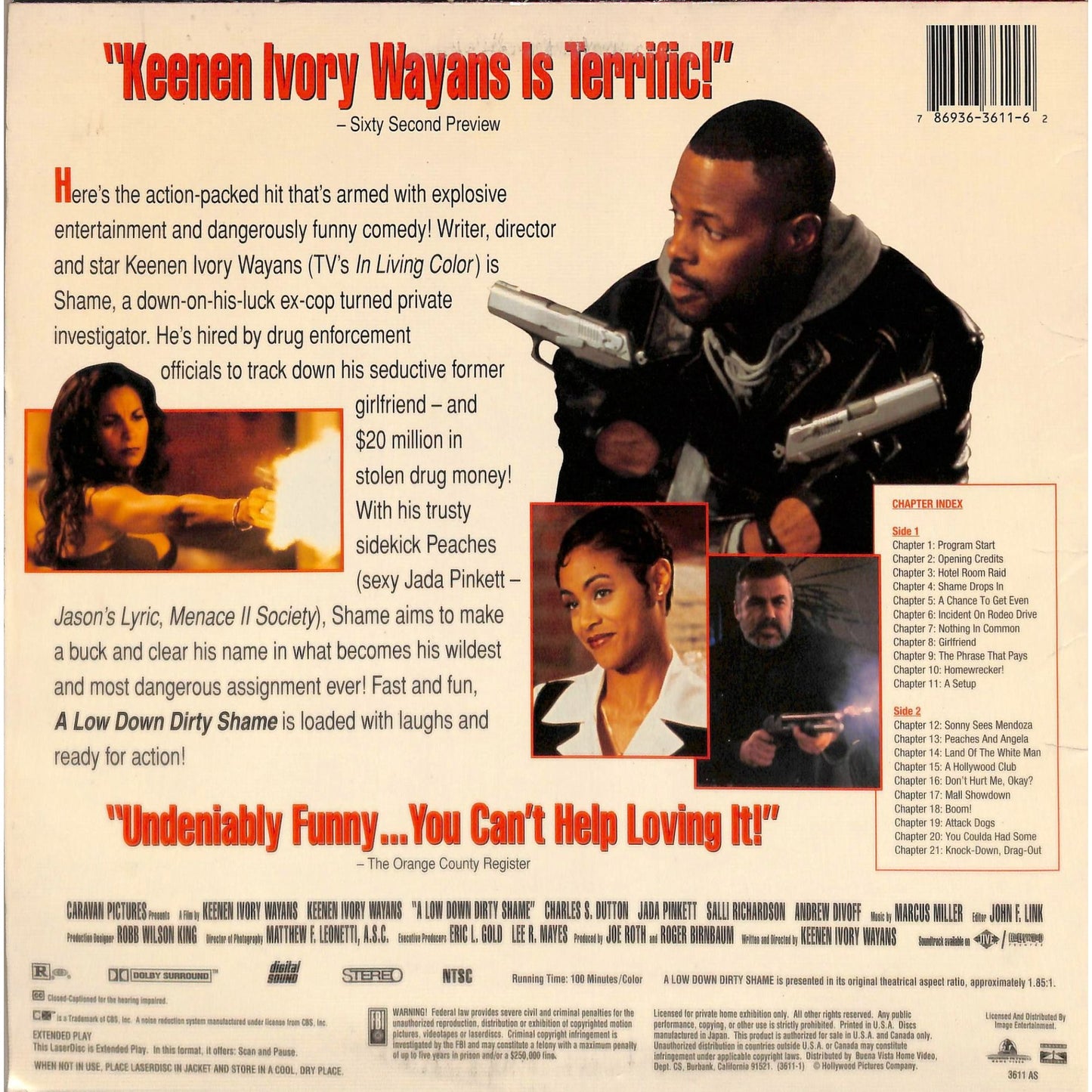 A Low Down Dirty Shame (1994) Laserdisc