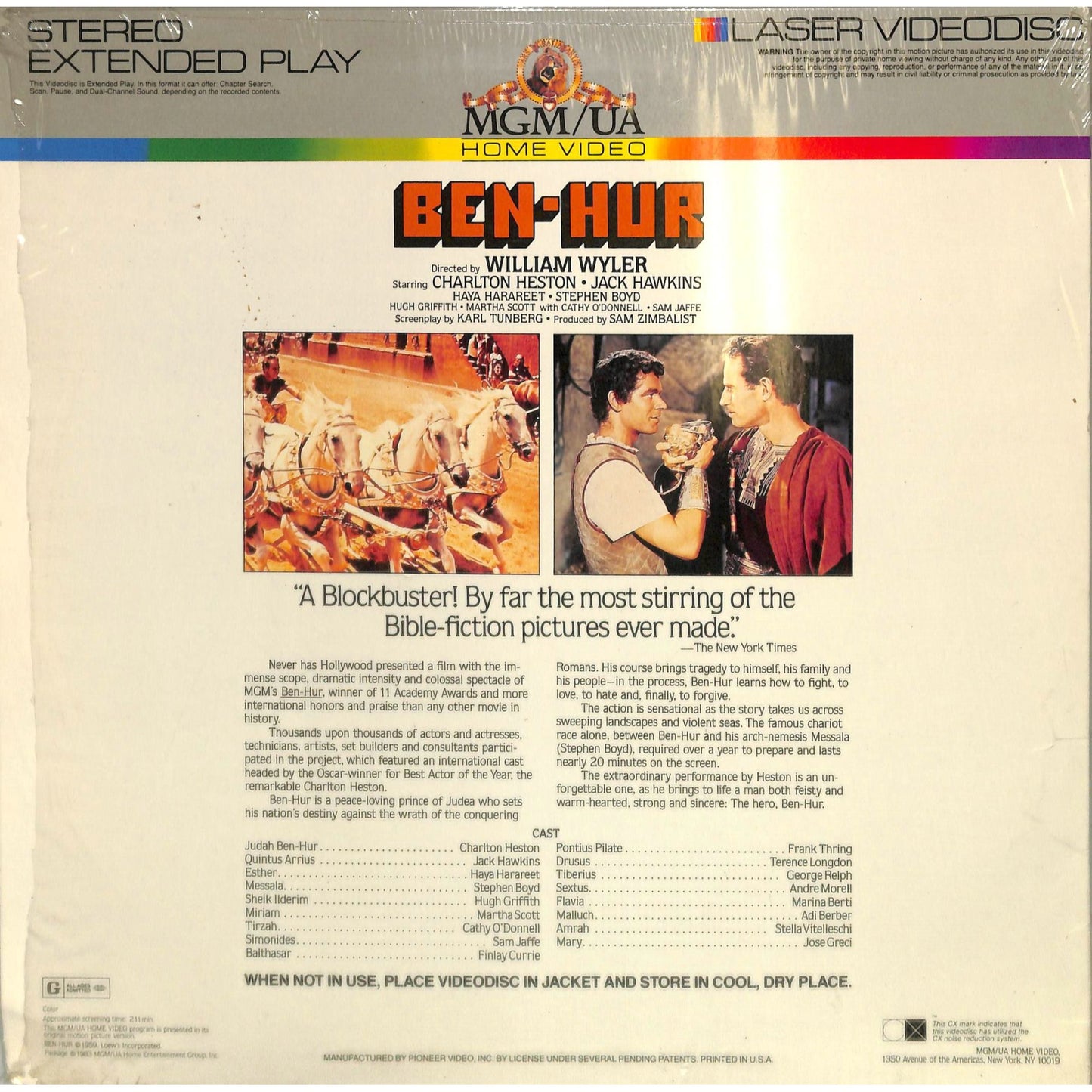 Ben-Hur (1959) Laserdisc