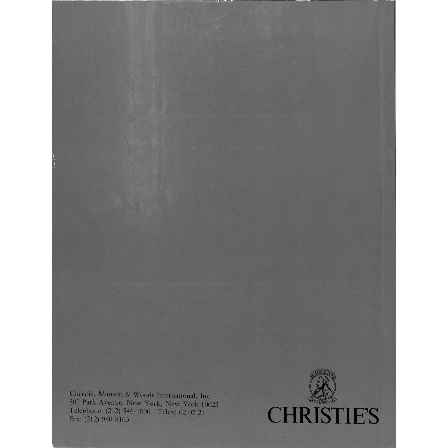 Christie's Contemporary Art Part 2 Auction Catalog November 13, 1991