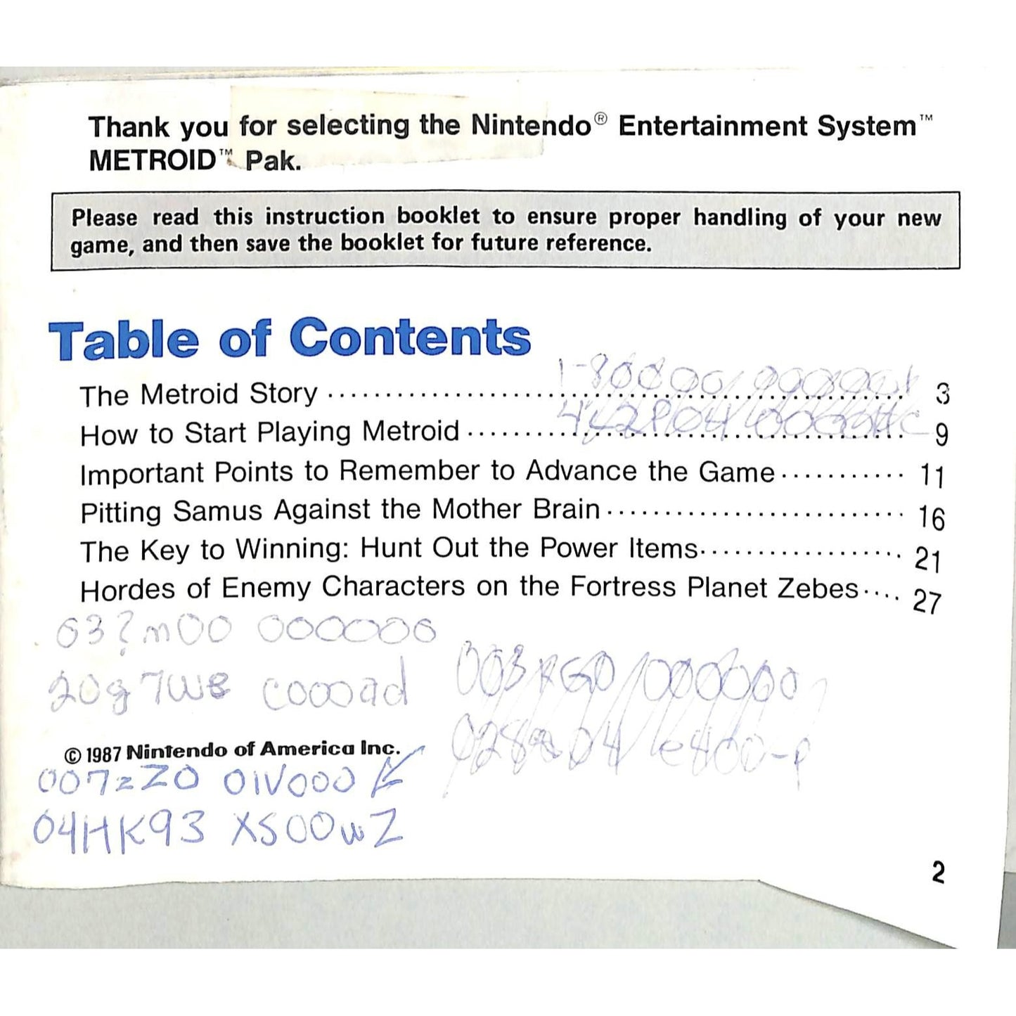 Metroid (1986) Nintendo NES Cartridge + Instruction Booklet