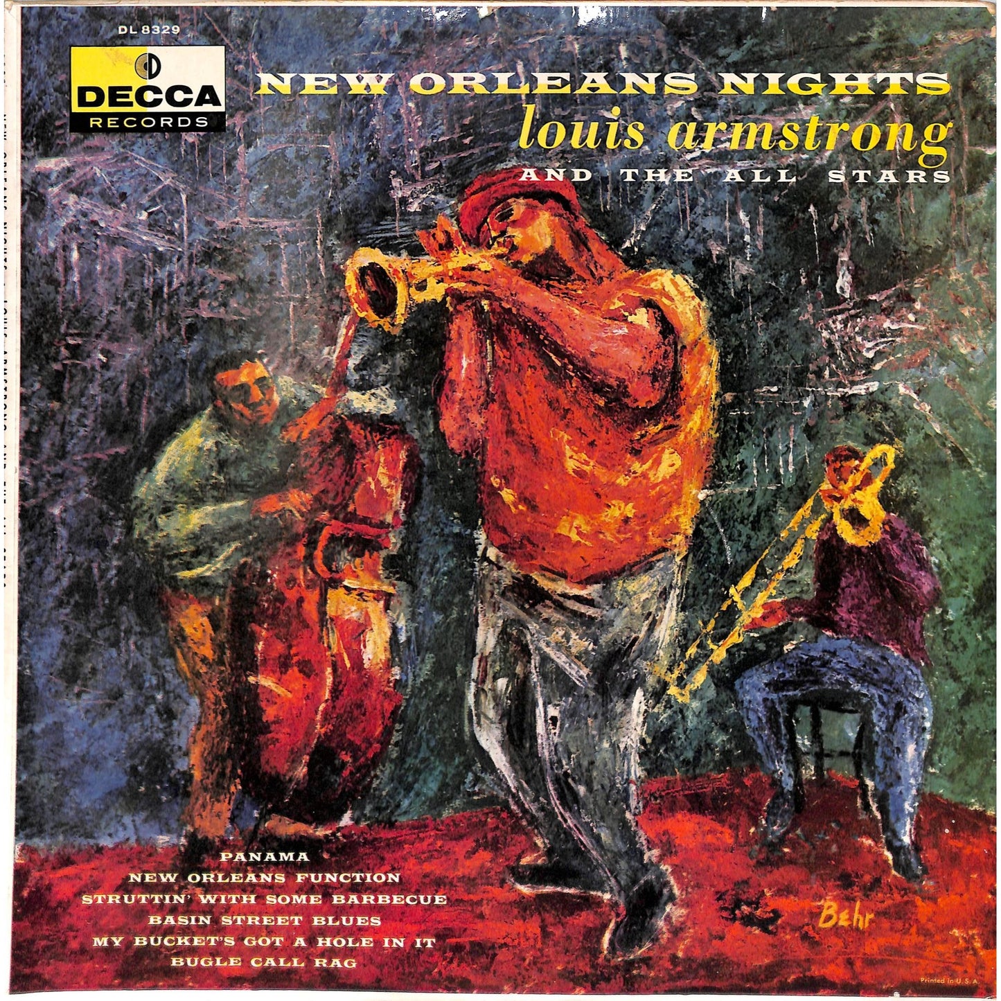 Louis Armstrong and his All-Stars - New Orleans Nights Vinyl Record DL 8329