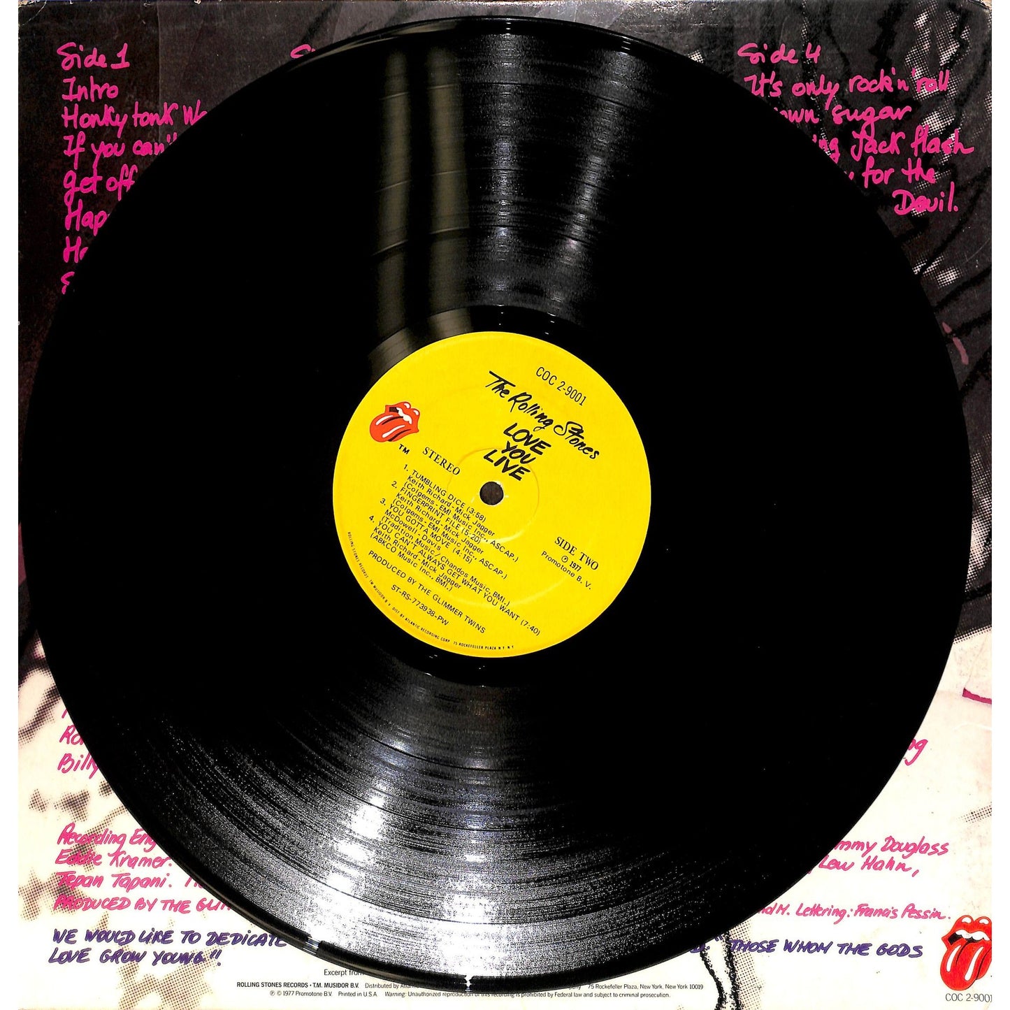 The Rolling Stones - Love You Live Vinyl Record COC 2-9001