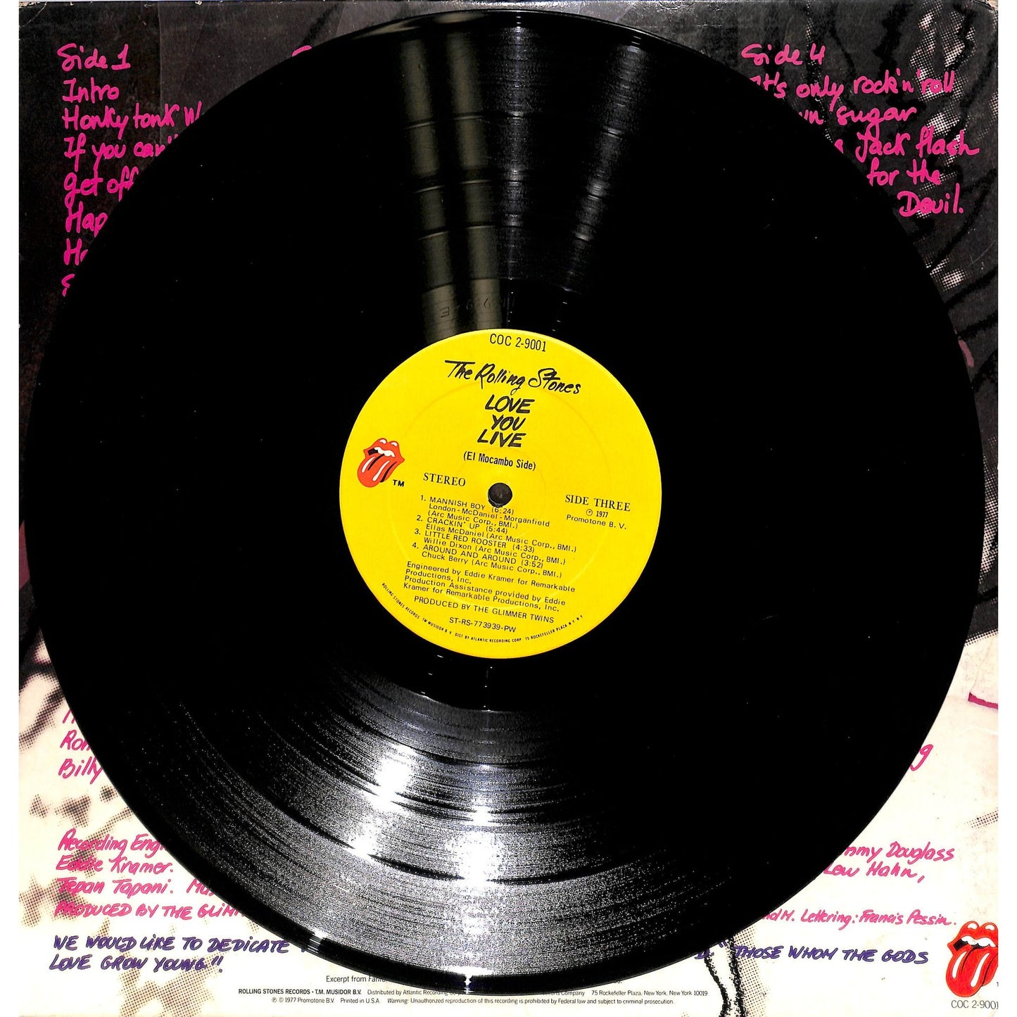 The Rolling Stones - Love You Live Vinyl Record COC 2-9001