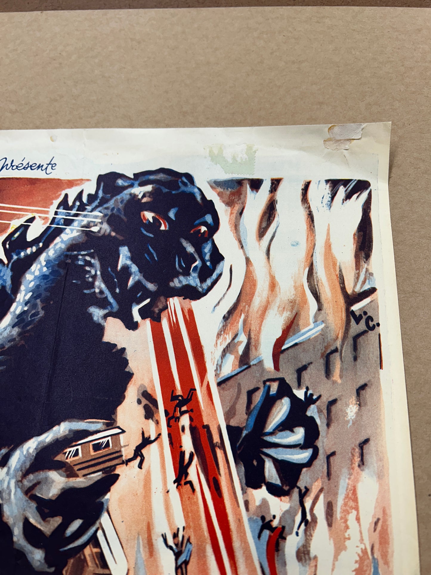 Gojira (1957) Original Belgian Movie Poster 13 3/4" x 18 3/4"