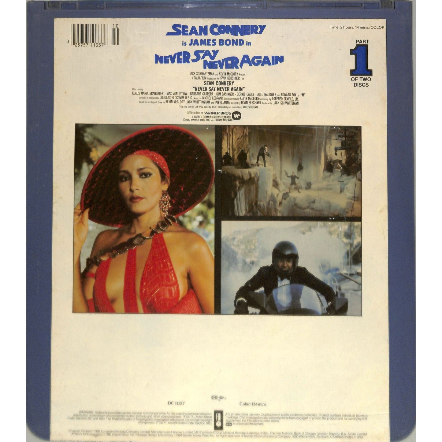 Never Say Never Again (1983) Disc 1&2 Vintage CED Videodisc TESTED WORKING