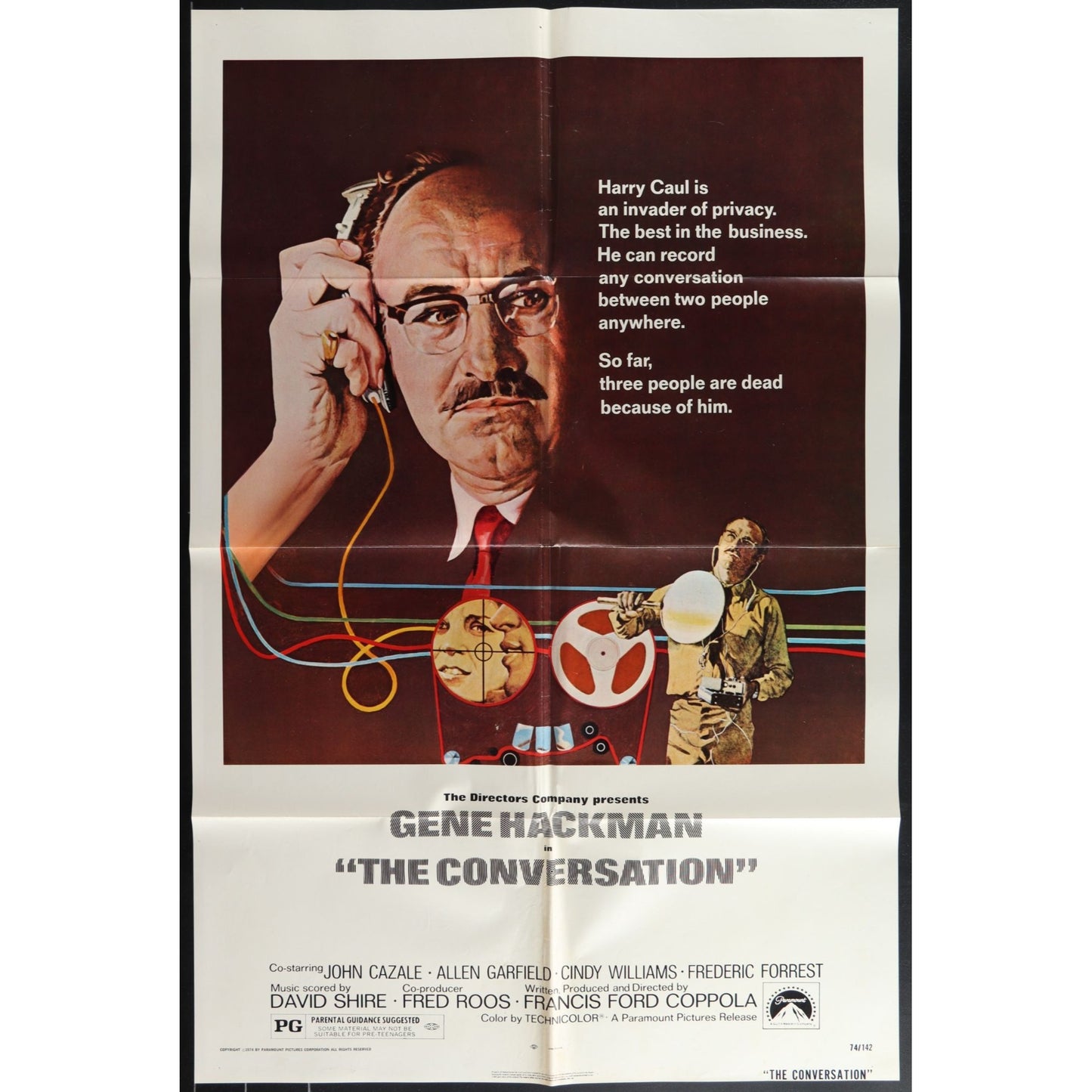 The Conversation (1974) Original Movie Poster Folded 27x41