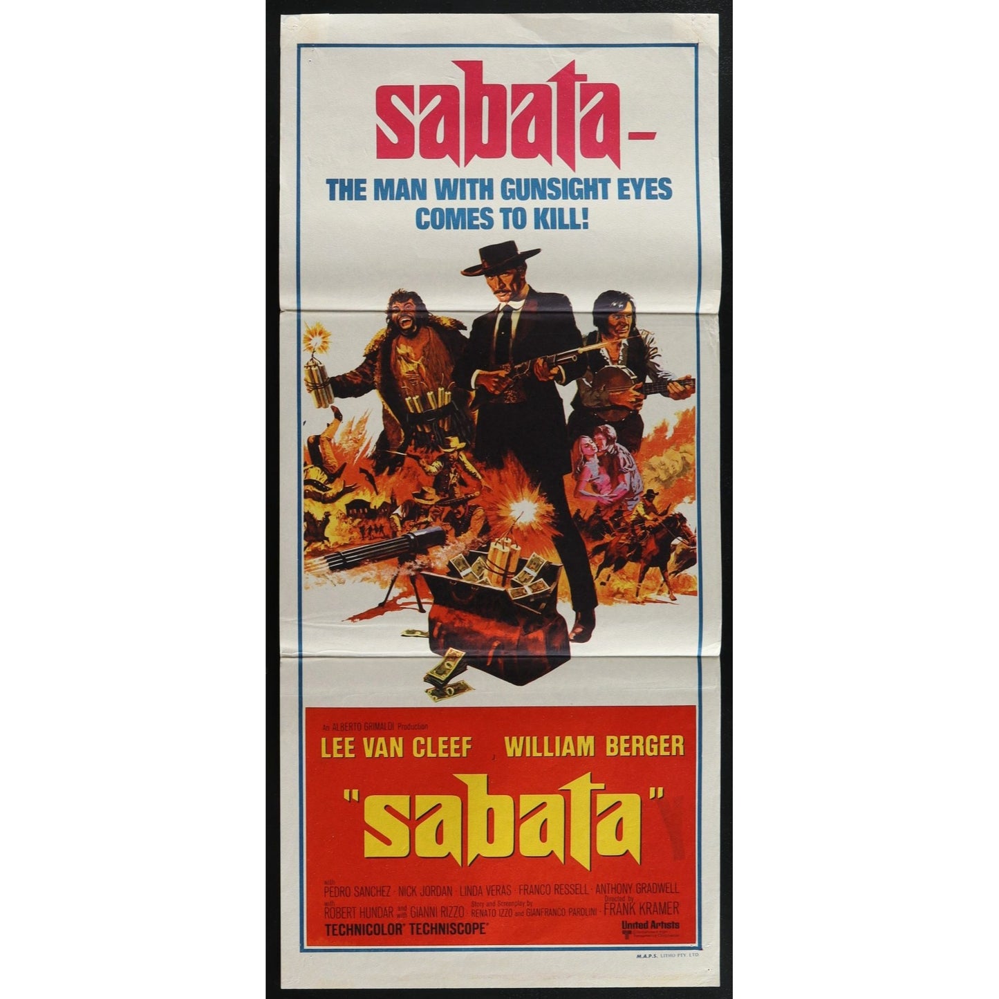 Sabata (1969) Original Australian Daybil Movie Poster