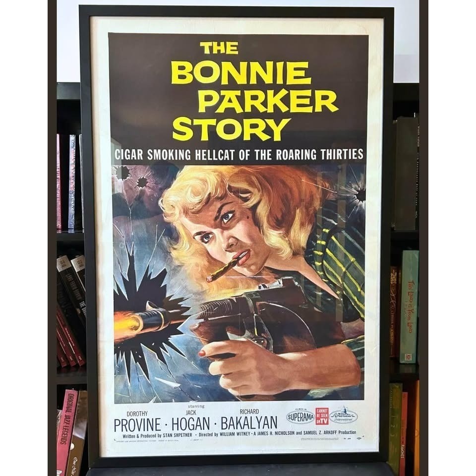 The Bonnie Parker Story (1958) Original Linenbacked and Custom Framed Poster