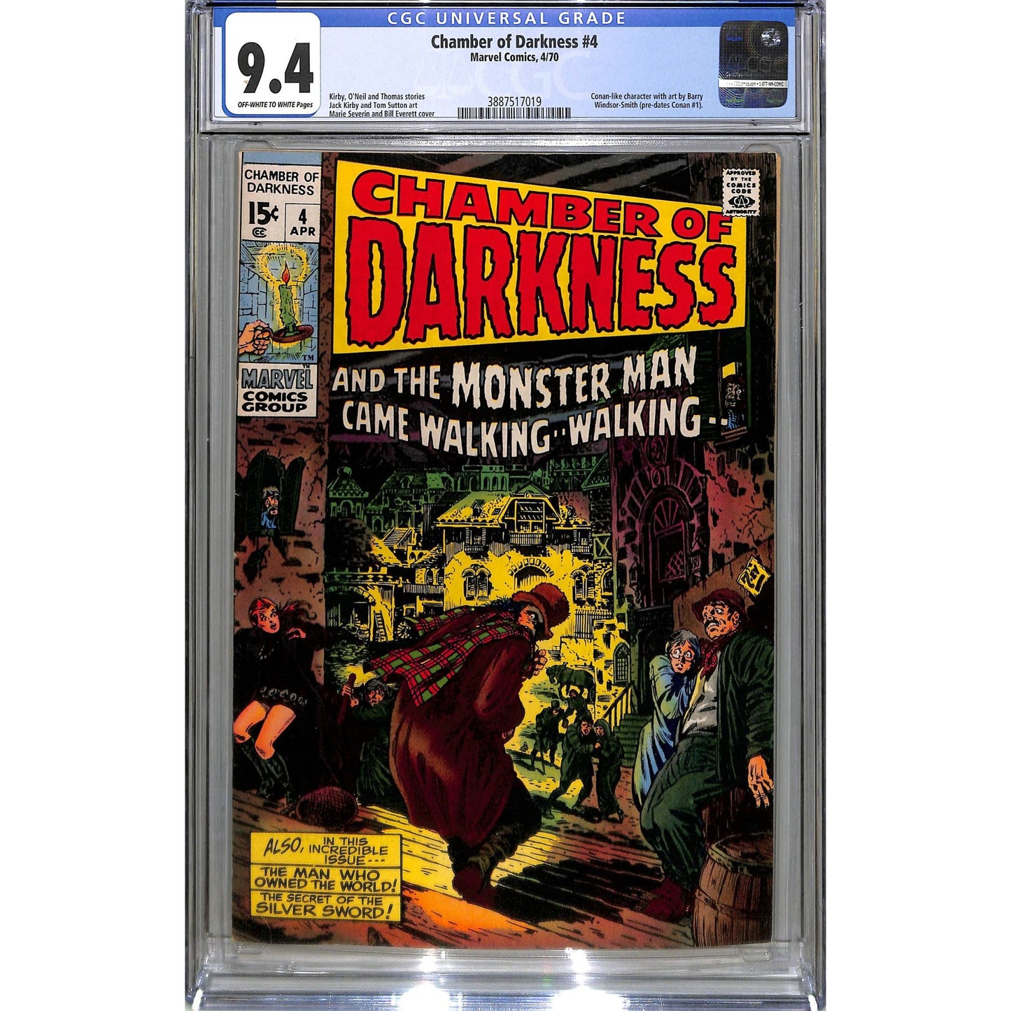 Chamber of Darkness #4 (1970) Marvel Comics CGC 9.4 OW to W Pages Jack Kirby