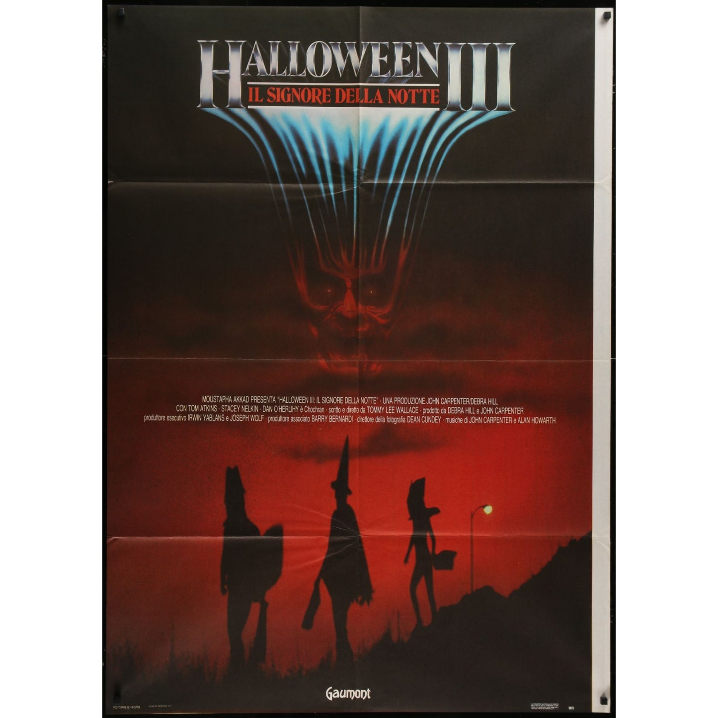 Halloween III: Season of the Witch (1982) Original Folded Italian Movie Poster