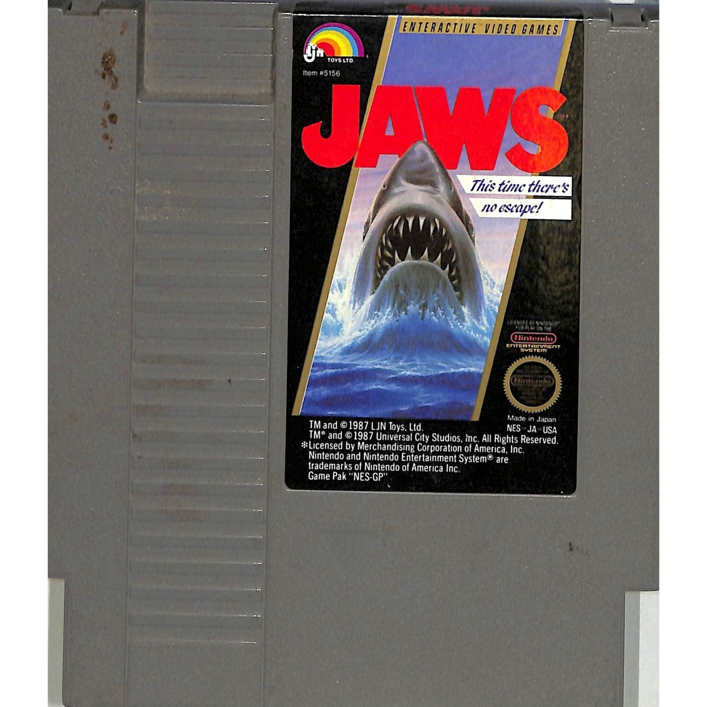 Jaws (1987) Nintendo NES Cartridge