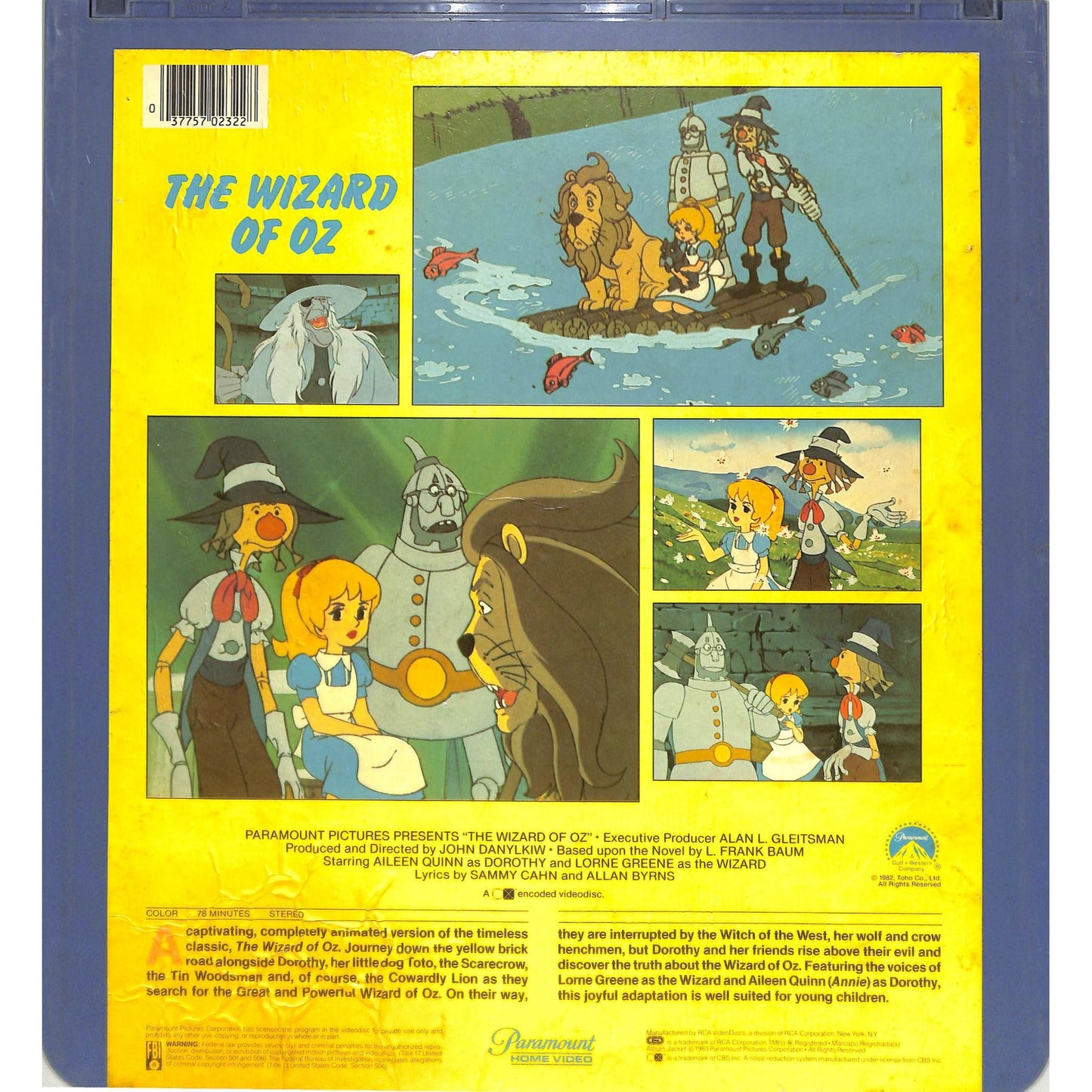 The Wizard of Oz (1983) CED Videodisc Tested Working