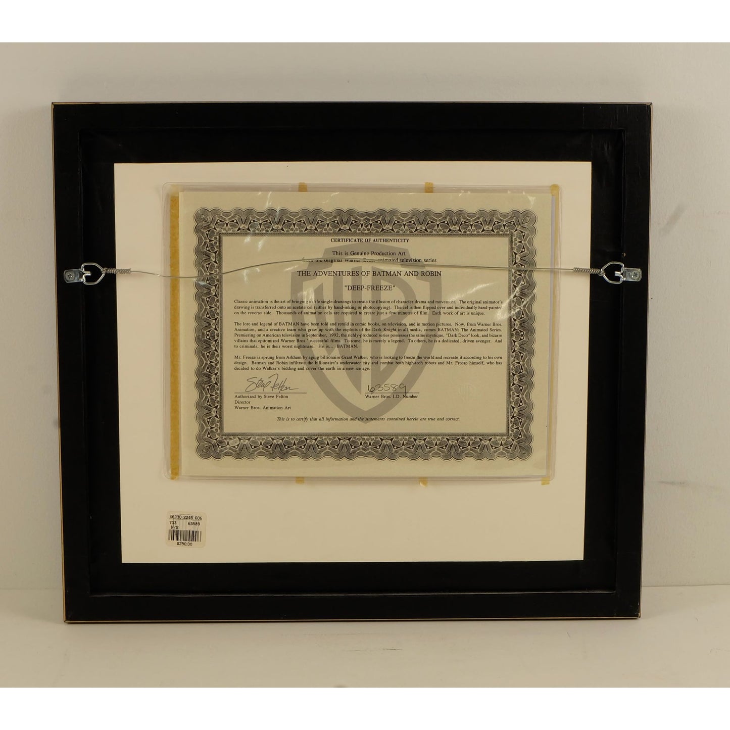 The Adventures of Batman and Robin "Deep-Freeze" (1992) Production Cel