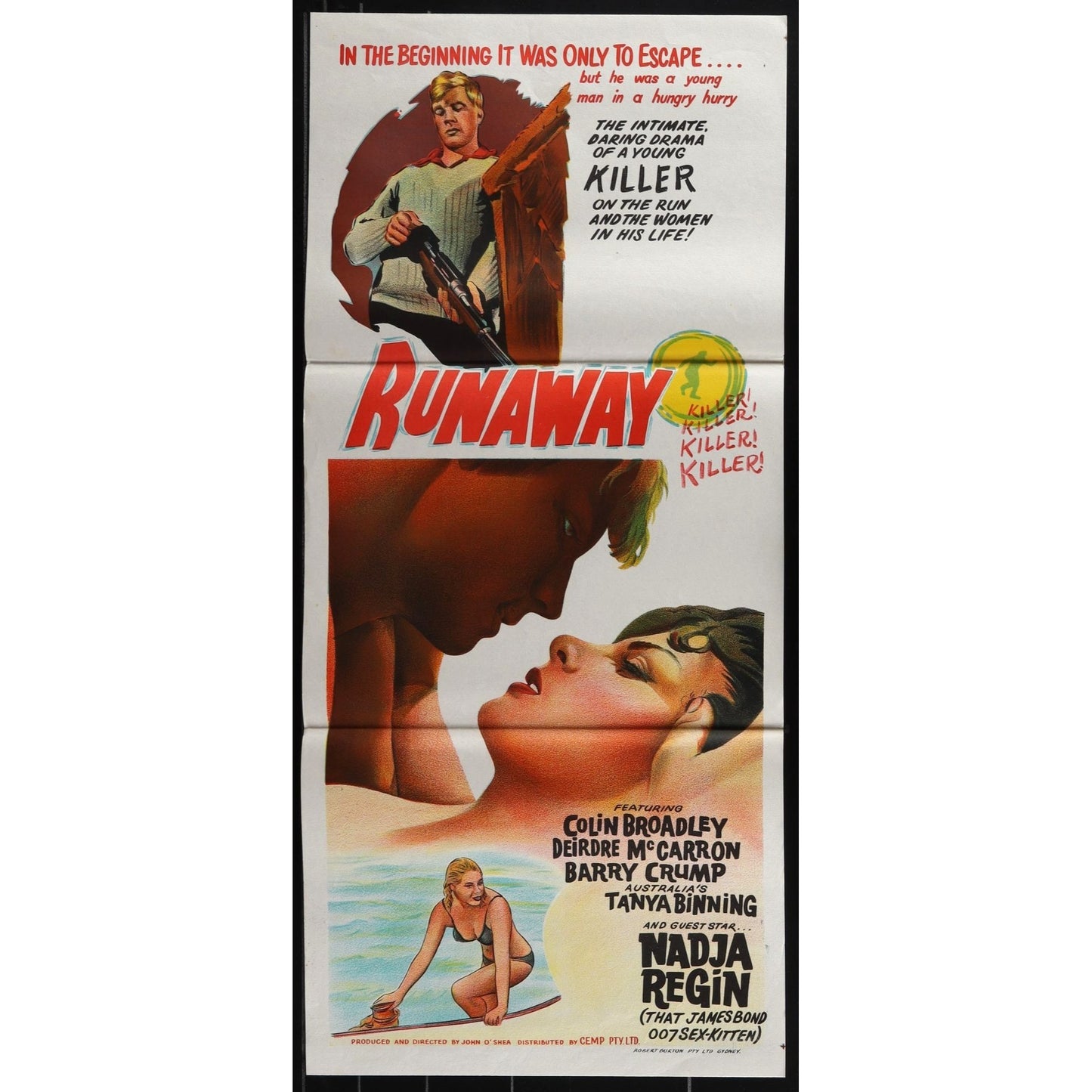 Runaway (1964) Original Australian Daybill Movie Poster