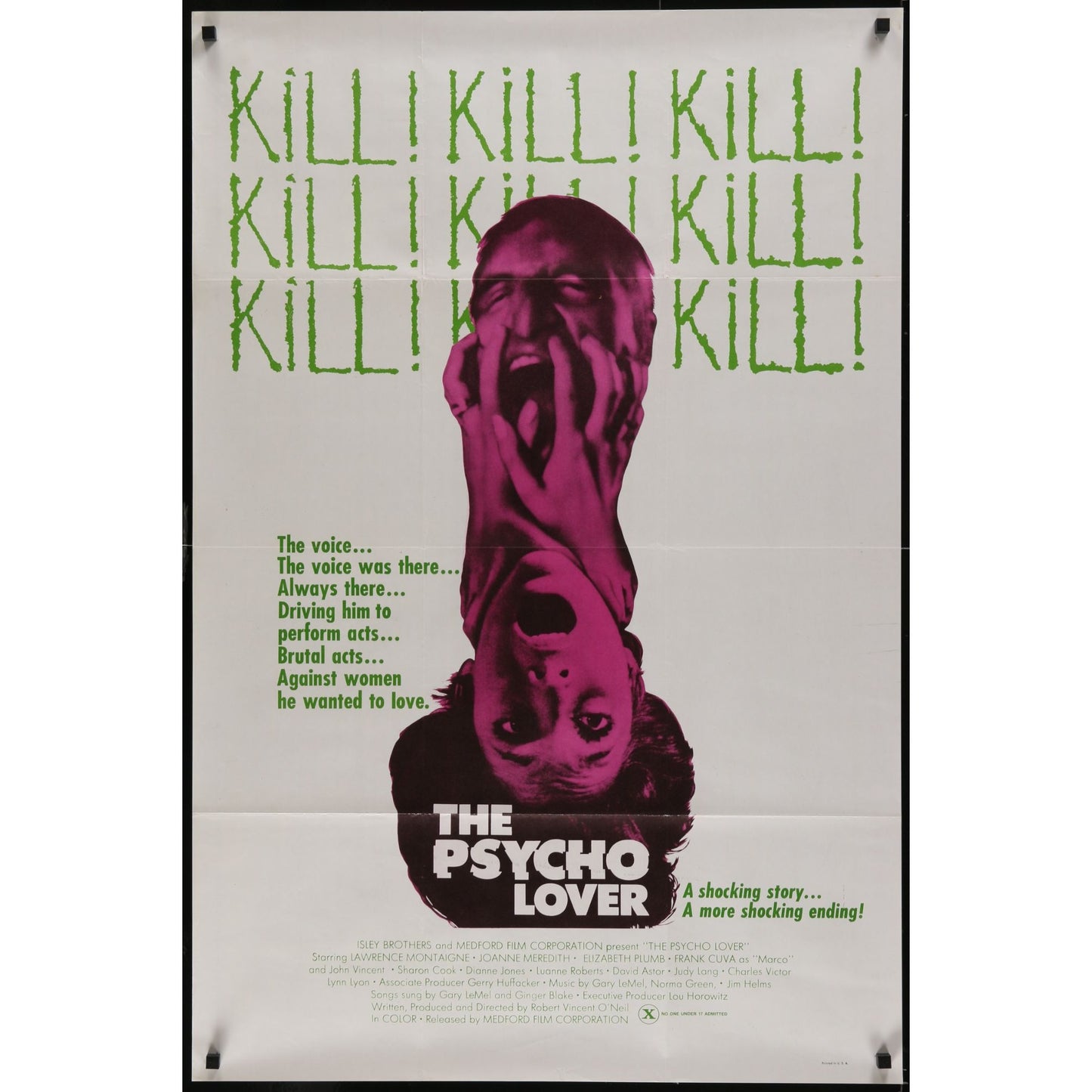 The Psycho Lover (1970) Original Movie Poster Rolled 27x40