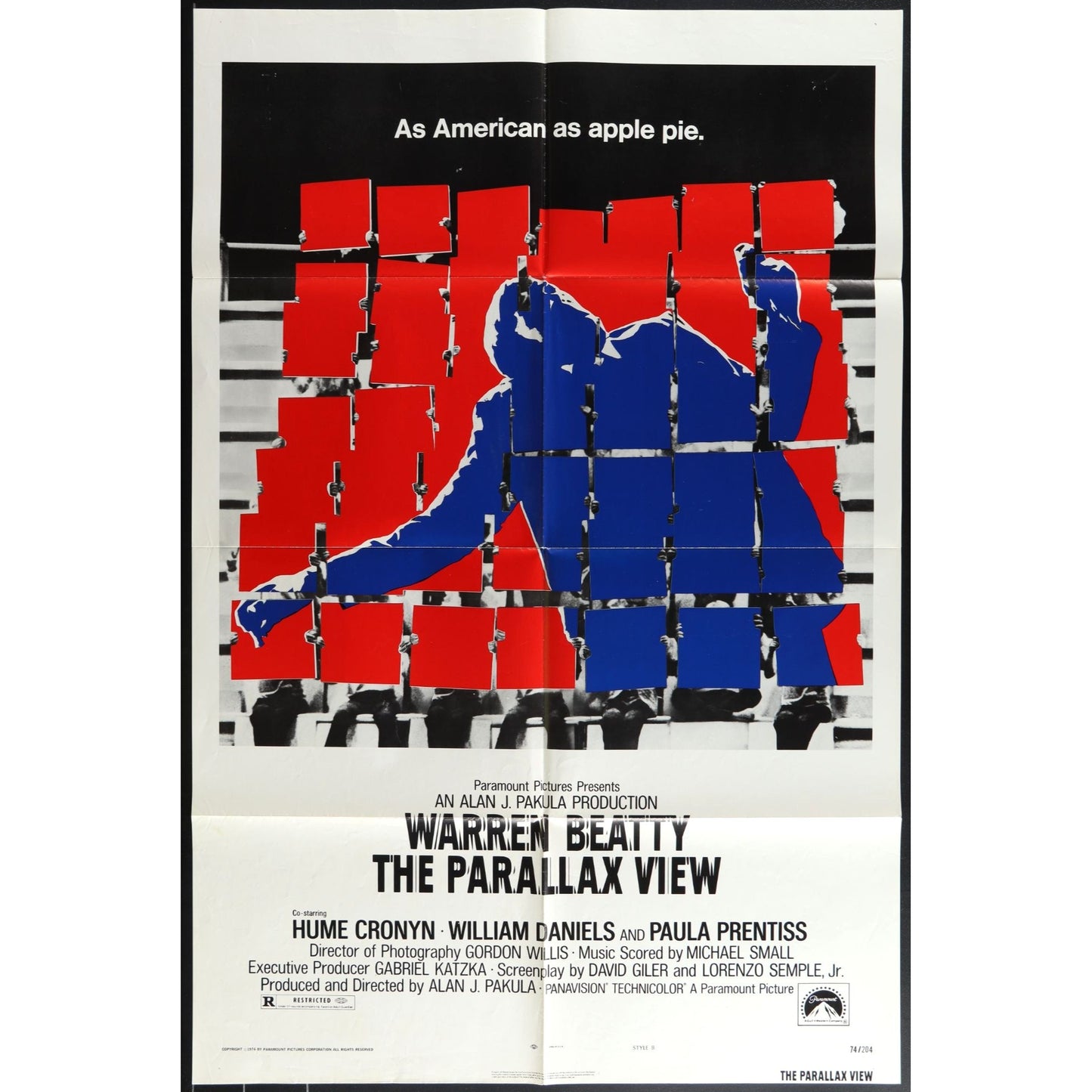 The Parallax View (1974) Original Movie Poster 27x41