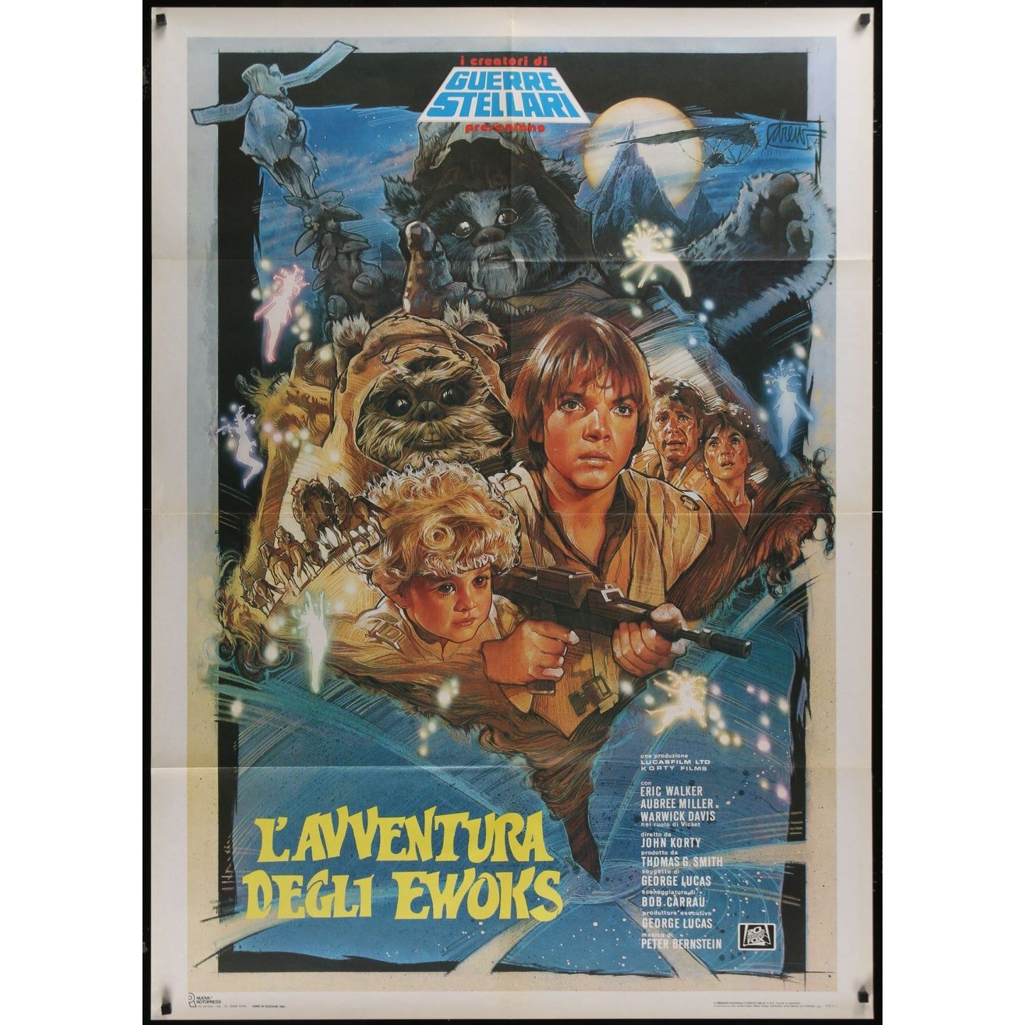 Caravan of Courage (1984) Original Folded Italian Movie Poster 55x40